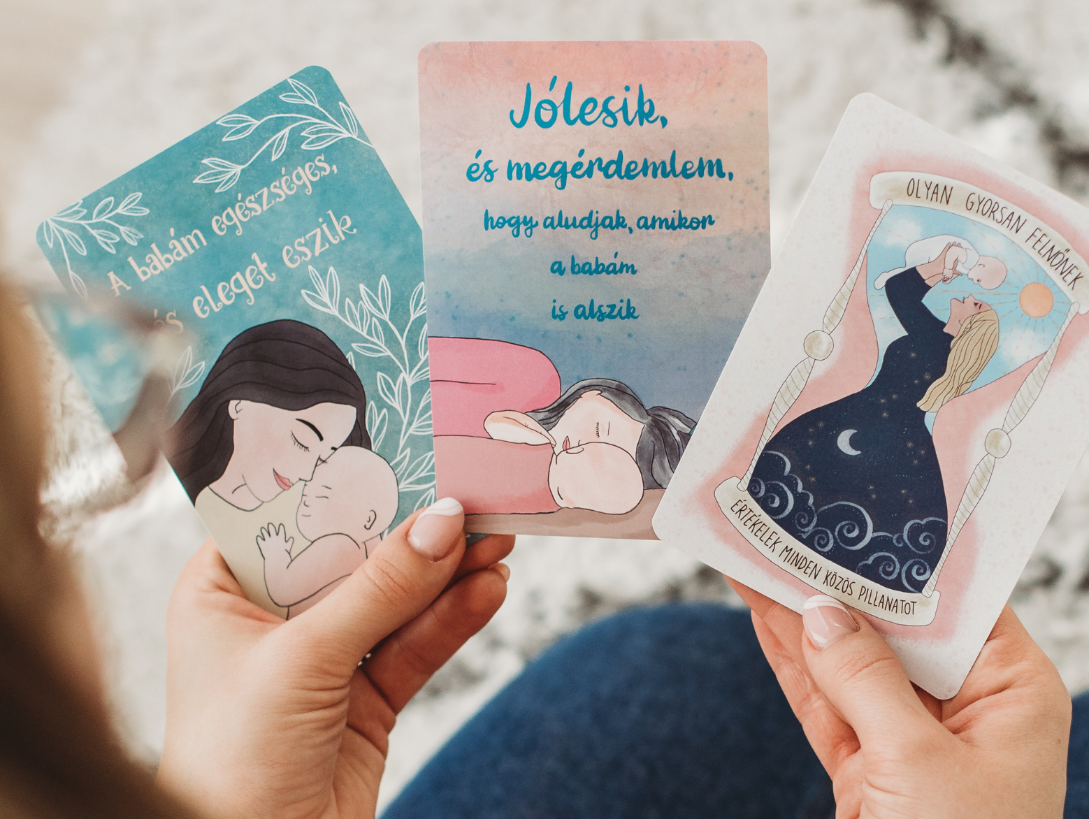 Pozitív megerősítő kártyák édesanyáknak, gyerekeknek