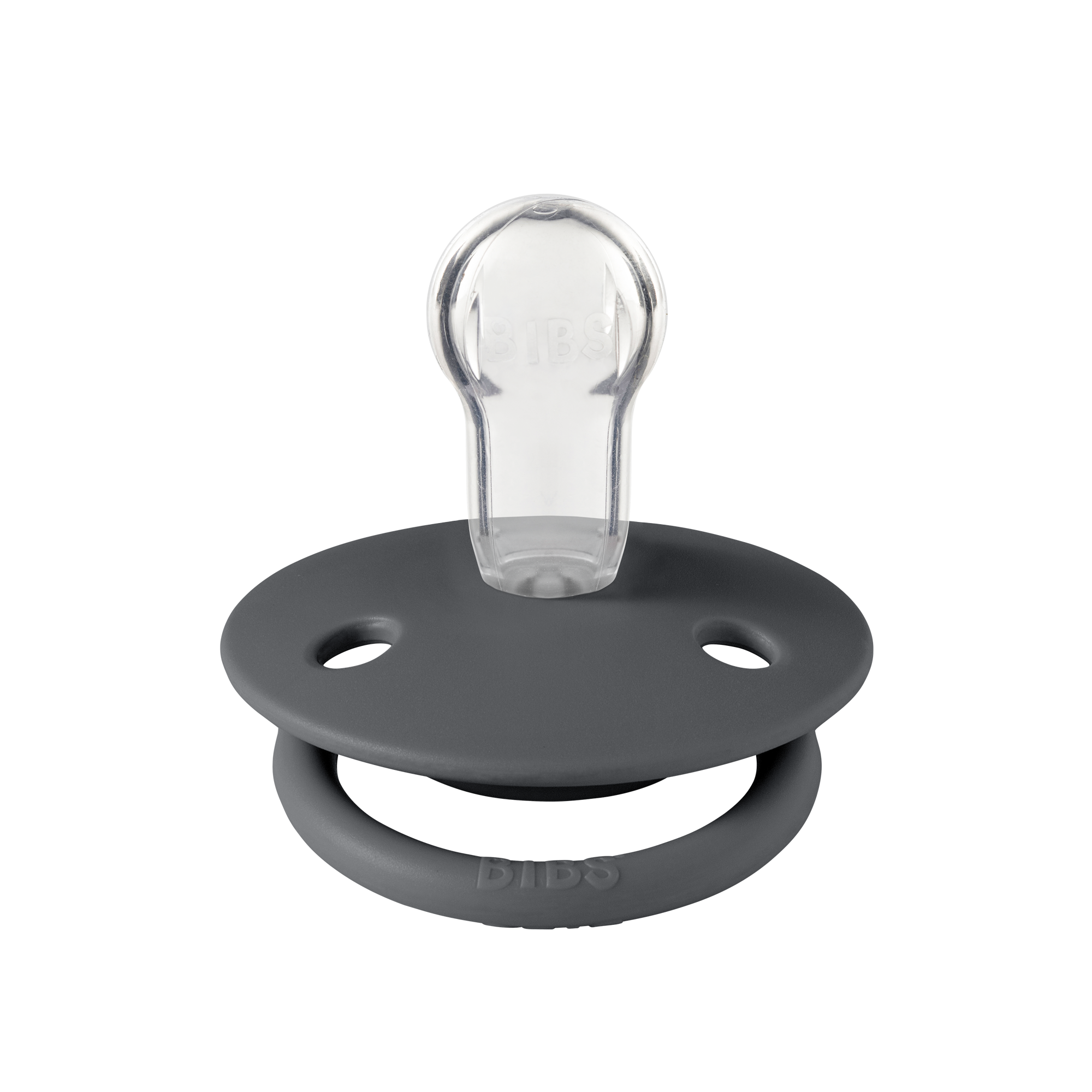 BIBS De Lux cumi cseresznye forma, szilikon cumi, Pippadu, grafit színben