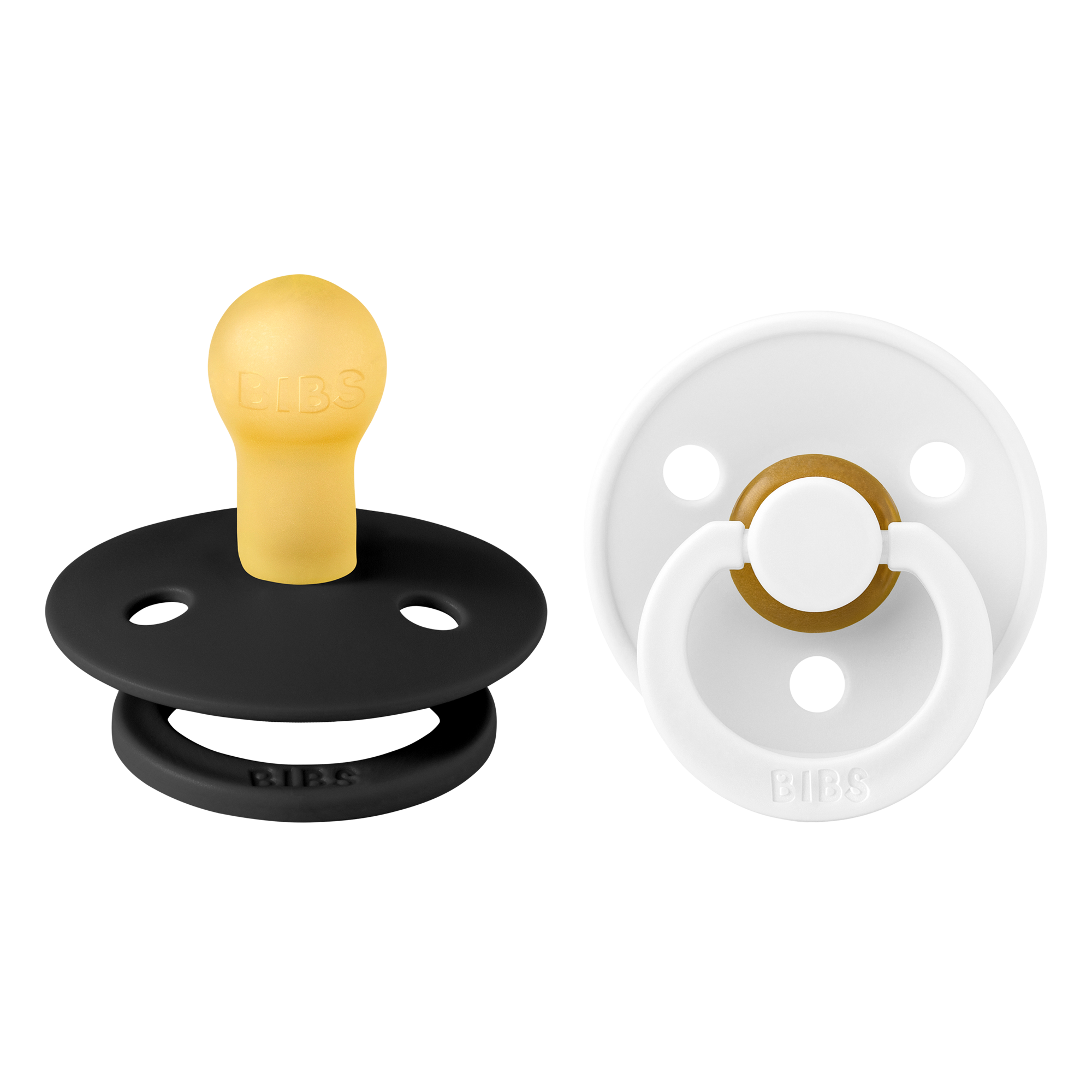 Fekete fehér cseresznye cumi natúr kaucsuk cumifejjel - pippadu - BIBS