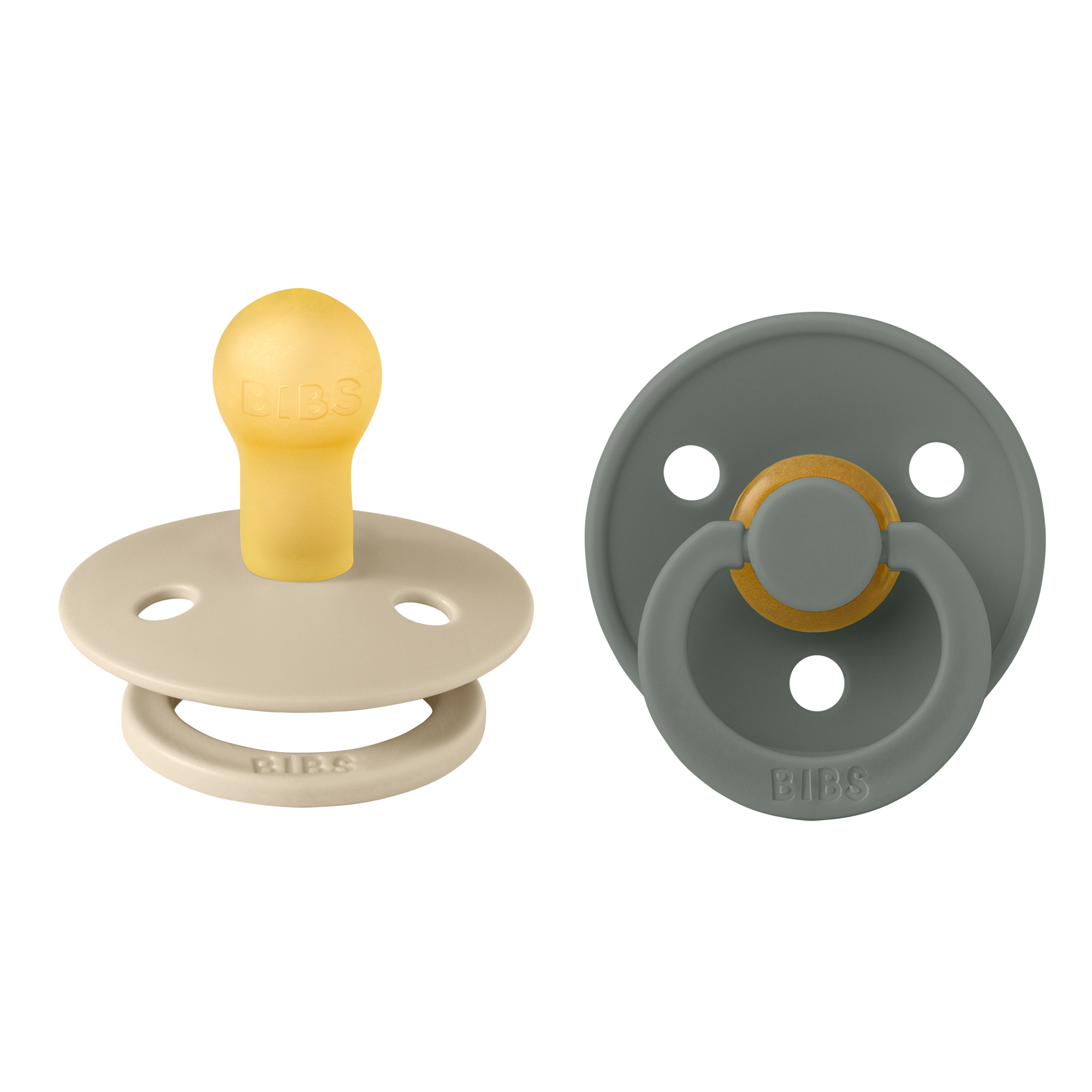 BIBS natúr kaucsuk cseresznye cumi vanília és fenyőzöld színekben újszülött kortól - pippadu