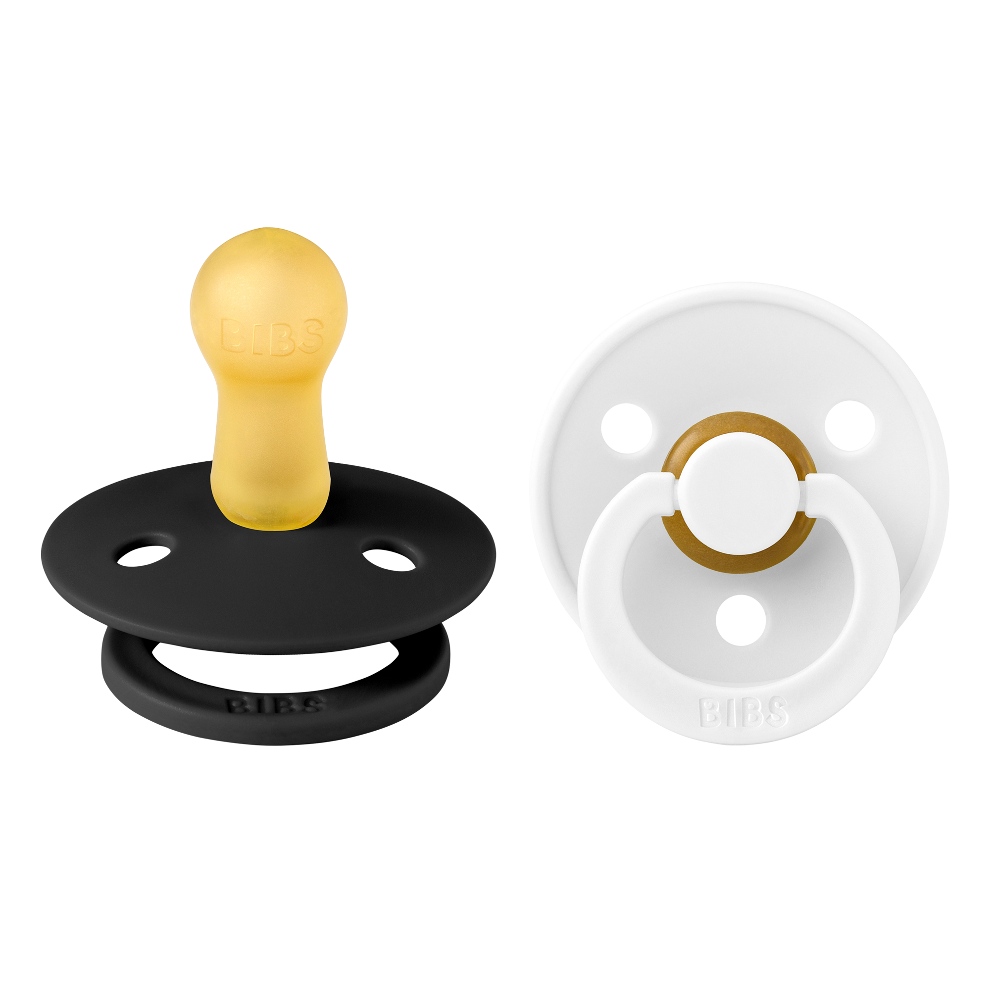 BIBS natúr kaucsuk cumi fekete és hófehér színben - pippadu