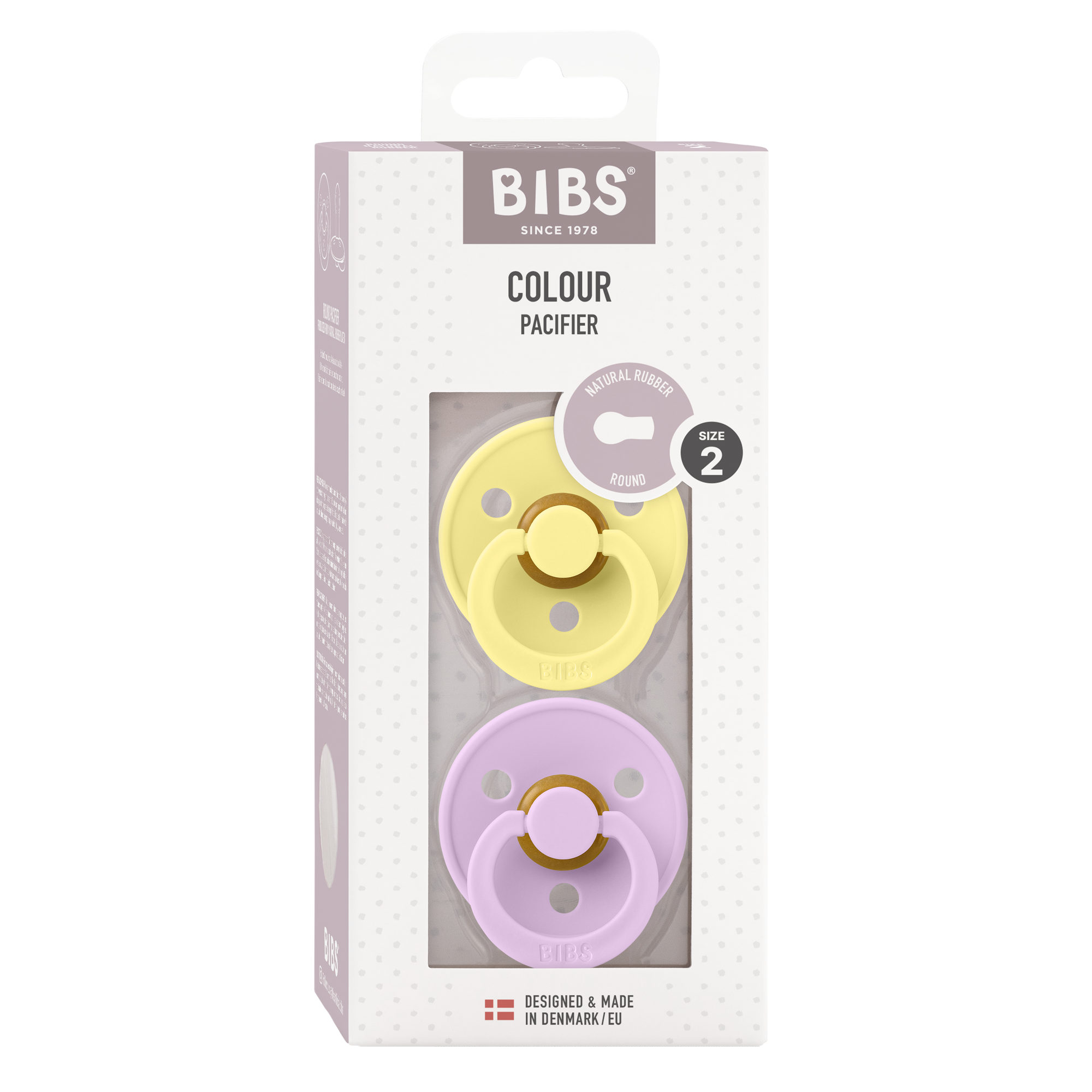 BIBS cseresznye cumi környezettudatos csomagolásban, natúr kaucsuk cumifejjel - pippadu