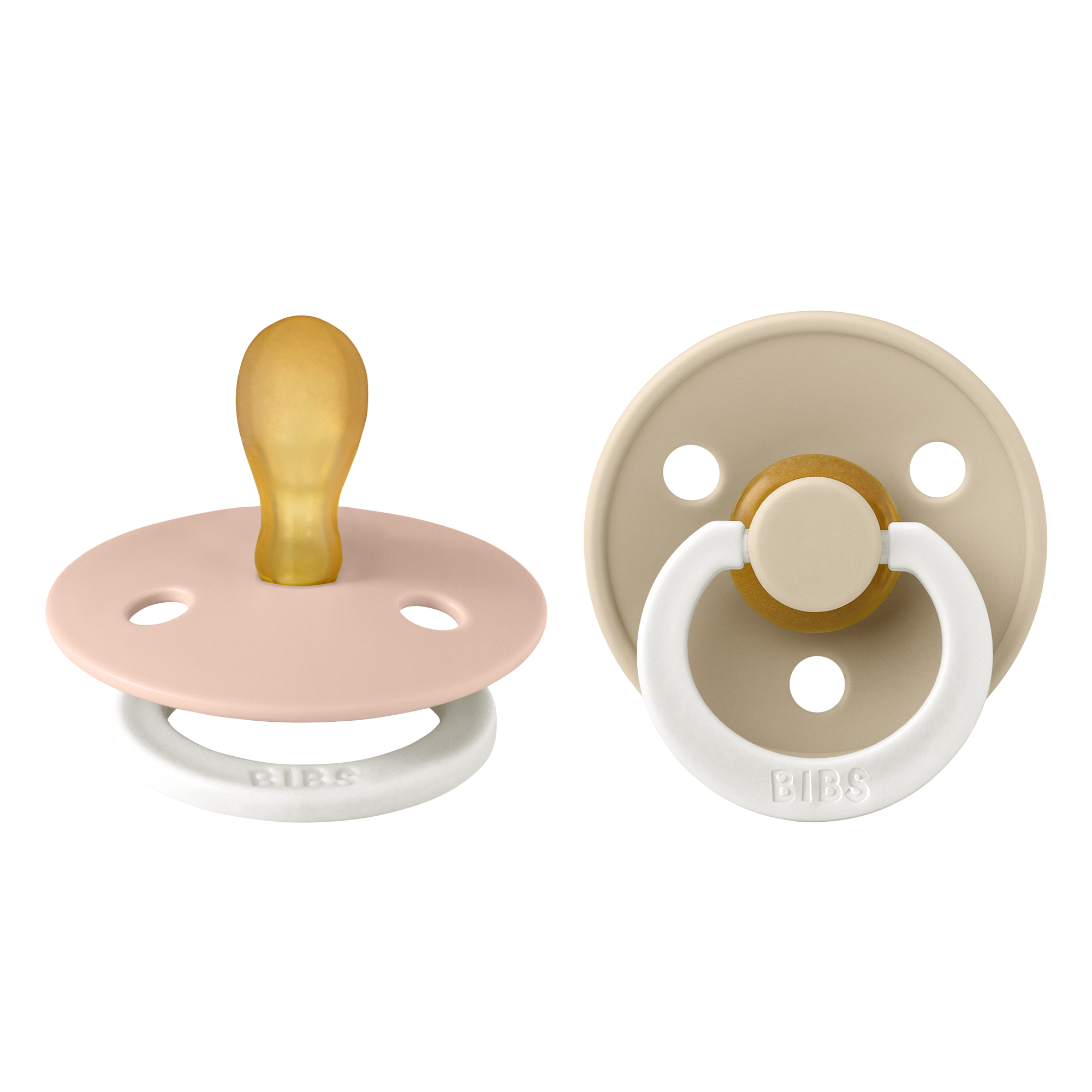 Natúr kaucsuk szimmetrikus cumifejjel - BIBS Colour - pippadu