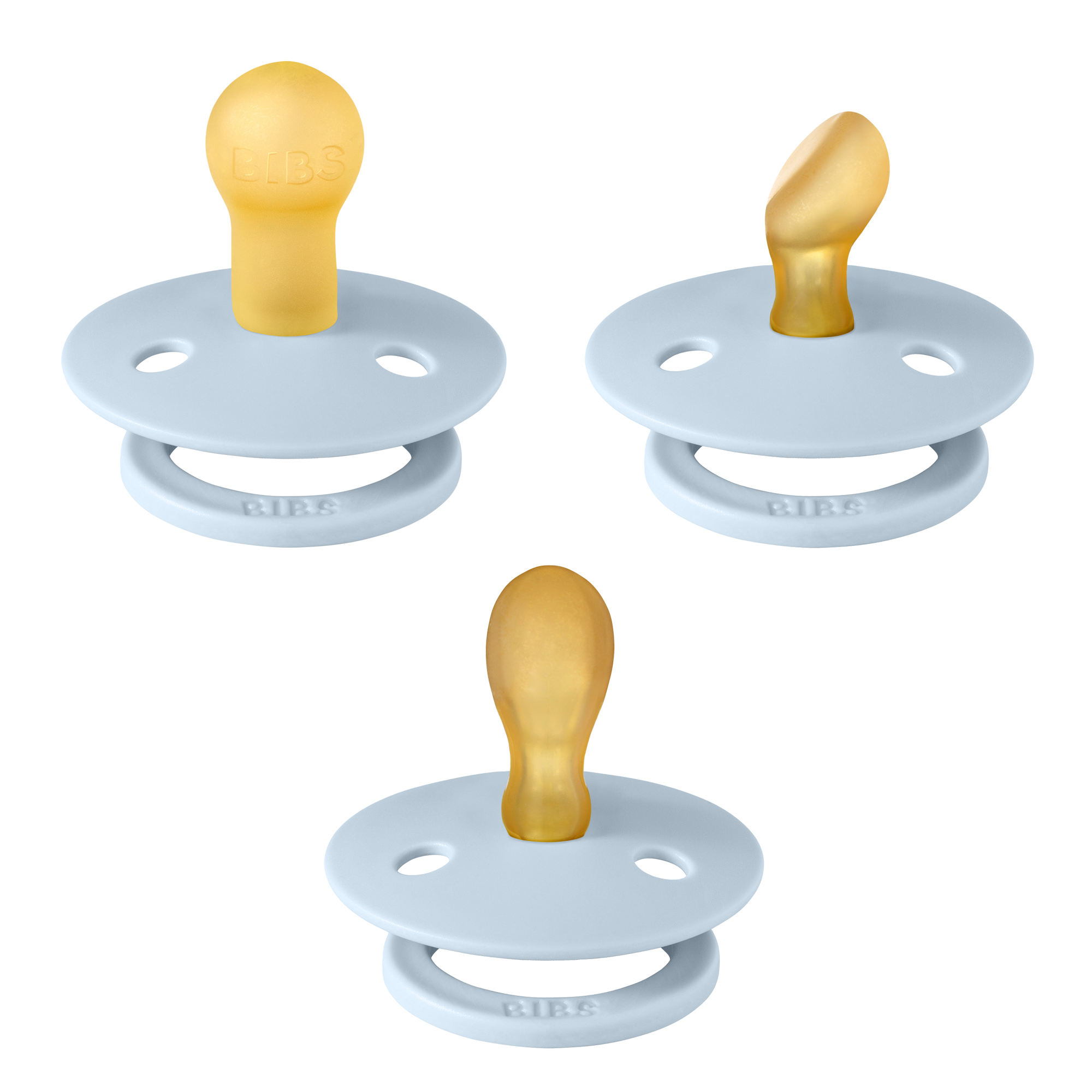 BIBS Colour cumik pasztellkék színben natúrkaucsuk cumifejjel - pippadu