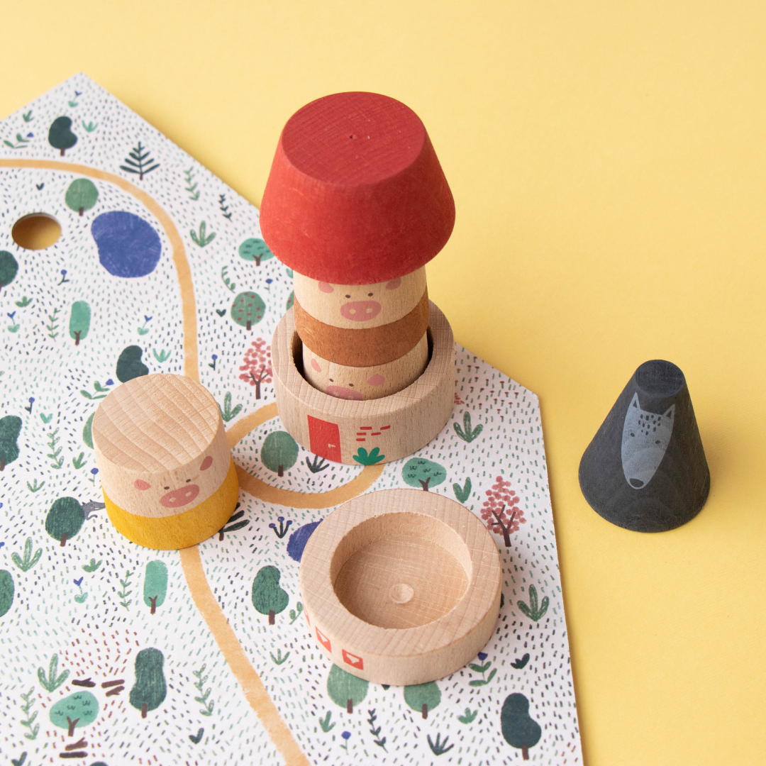 A három kismalac játékszett gyerekeknek