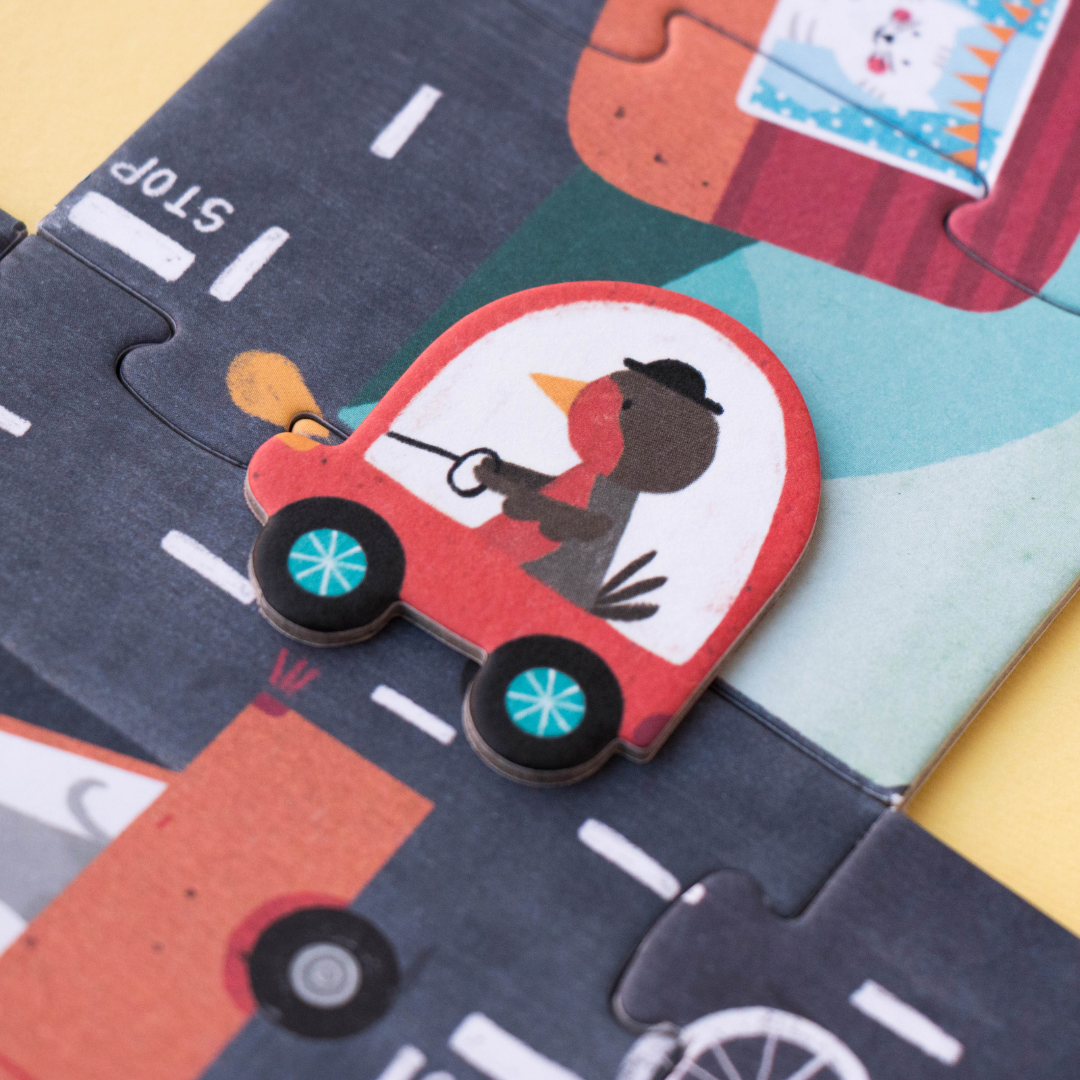 autós puzzle 3 éves kortól Pippadu