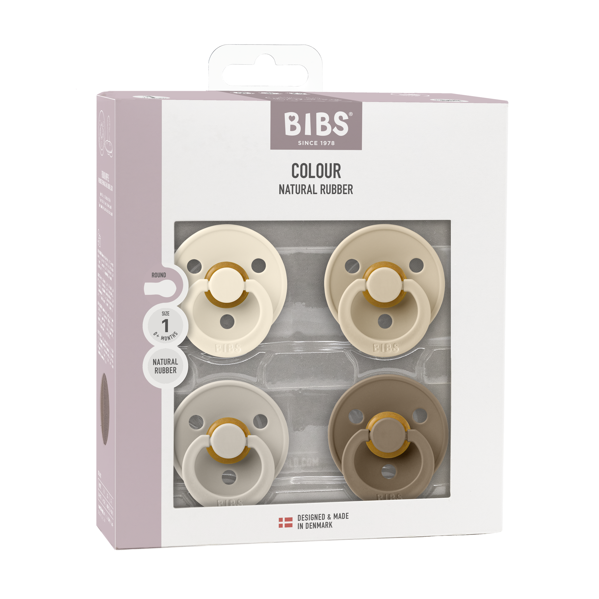 BIBS Colour - krémfehér/homok/vanília/tölgy (4 db)