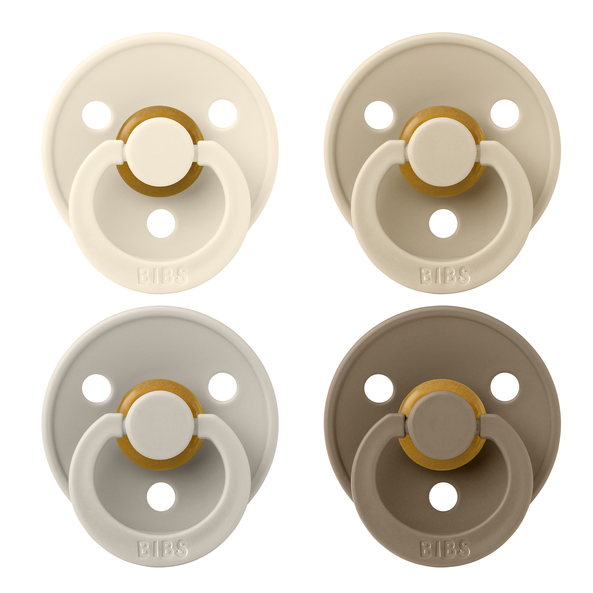 BIBS Colour - krémfehér/homok/vanília/tölgy (4 db)