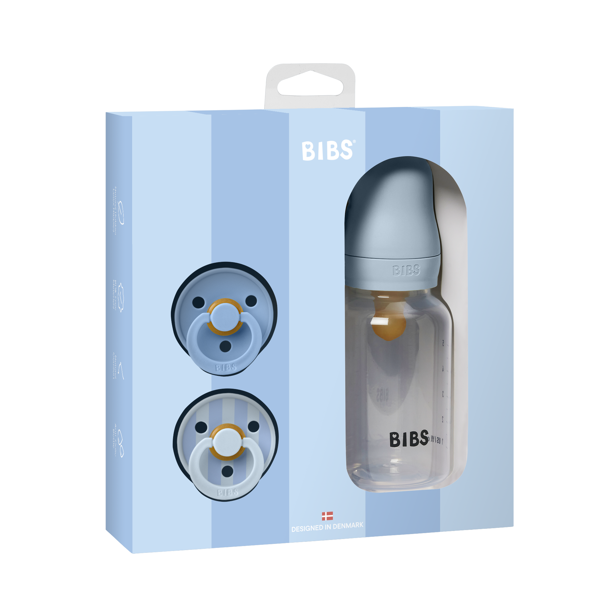 BIBS Szia baba! ajándékcsomag (Pasztellkék)