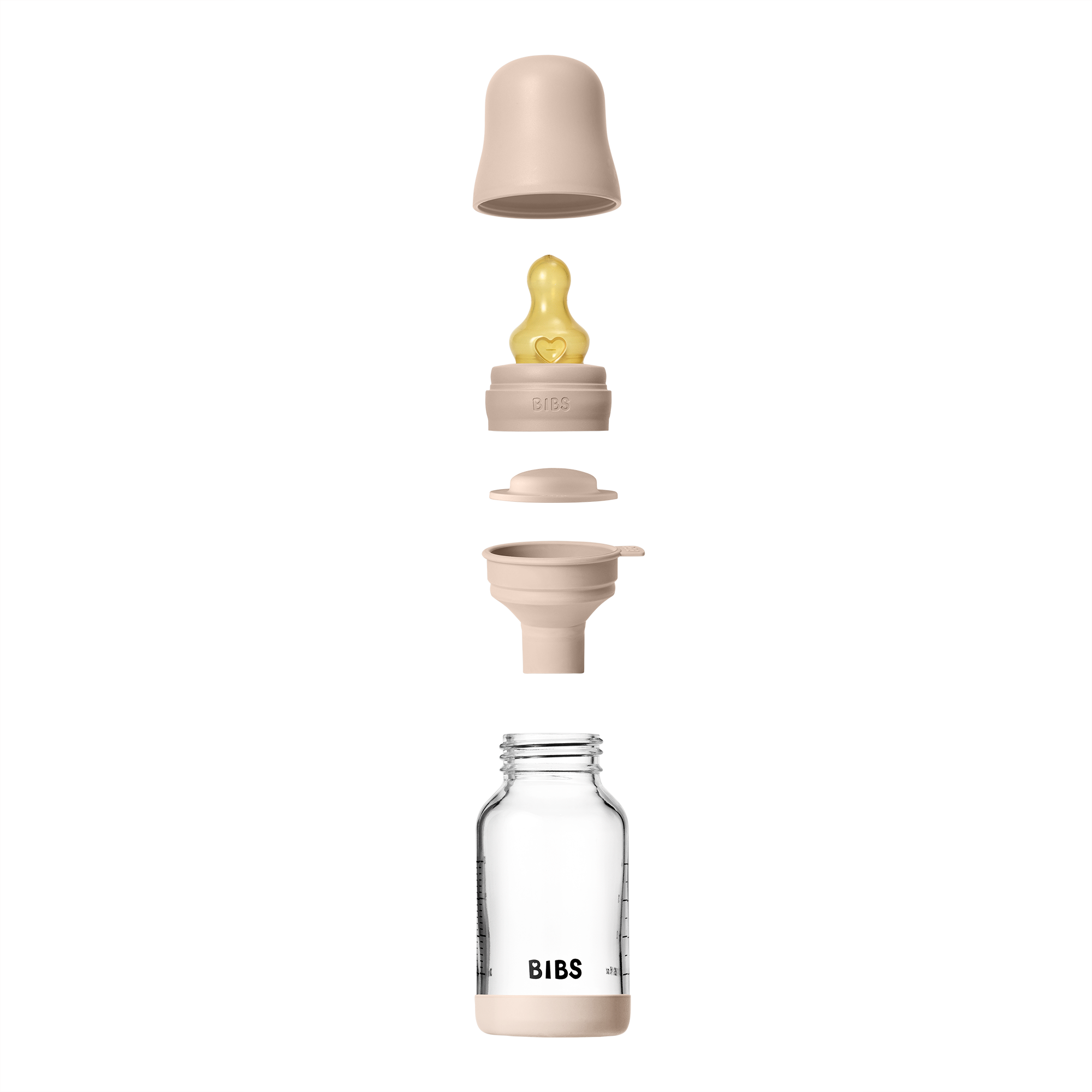 BIBS üveg cumisüvegszett (púderrózsaszín) 120 ml