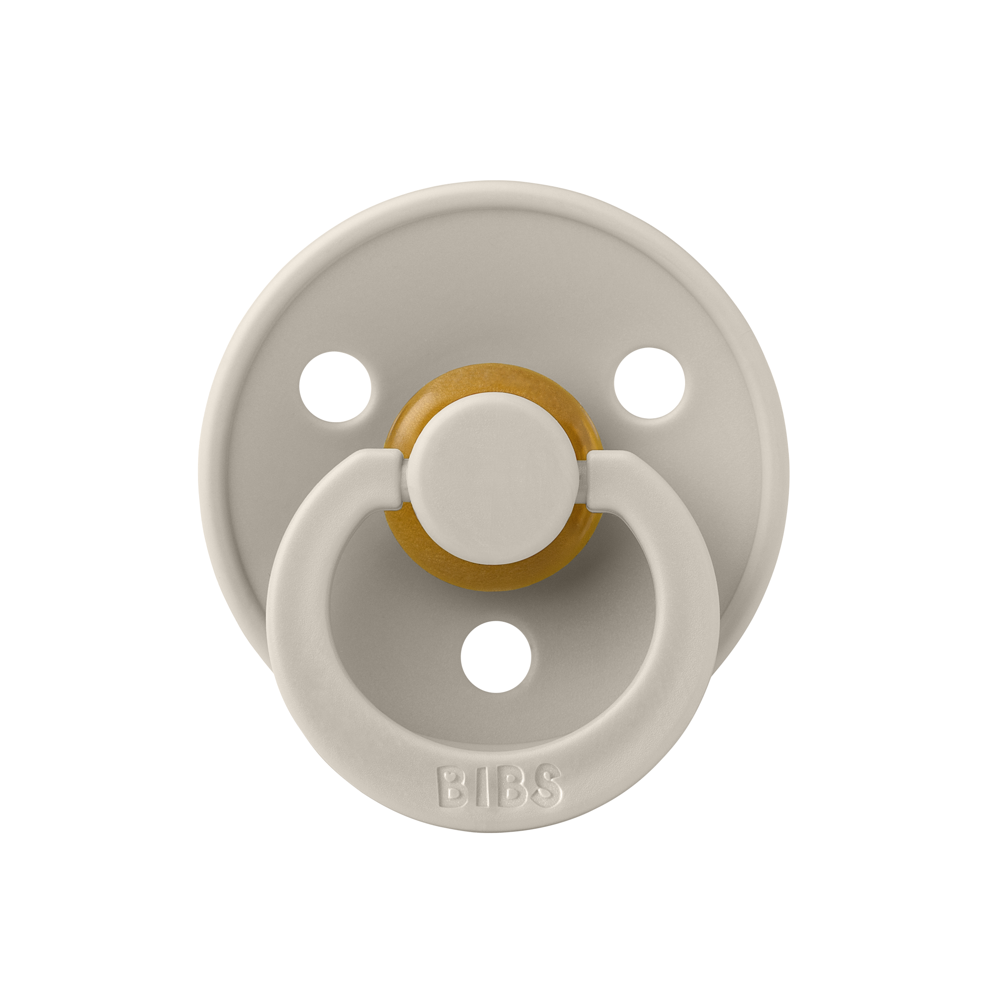 BIBS Colour cumi - homok - natúr kaucsuk cumifejjel, 3 méretben