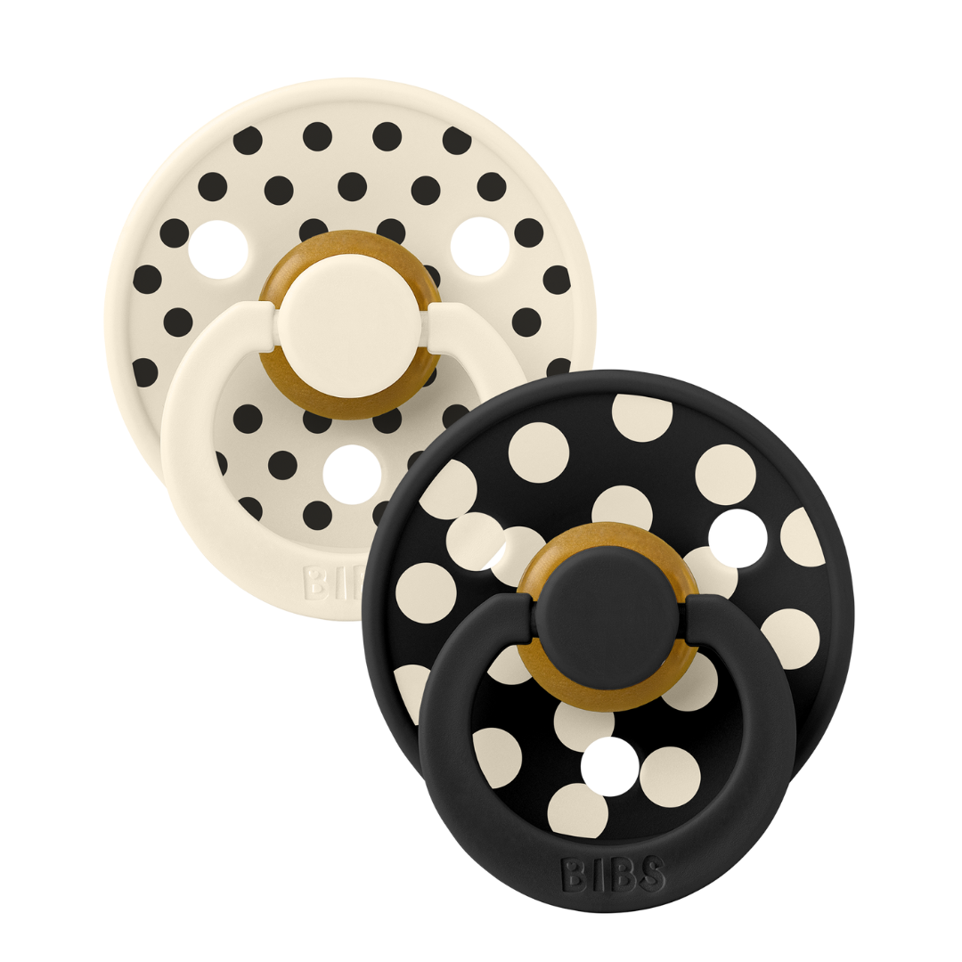 BIBS Studio Polka Colour - krémfehér/fekete
