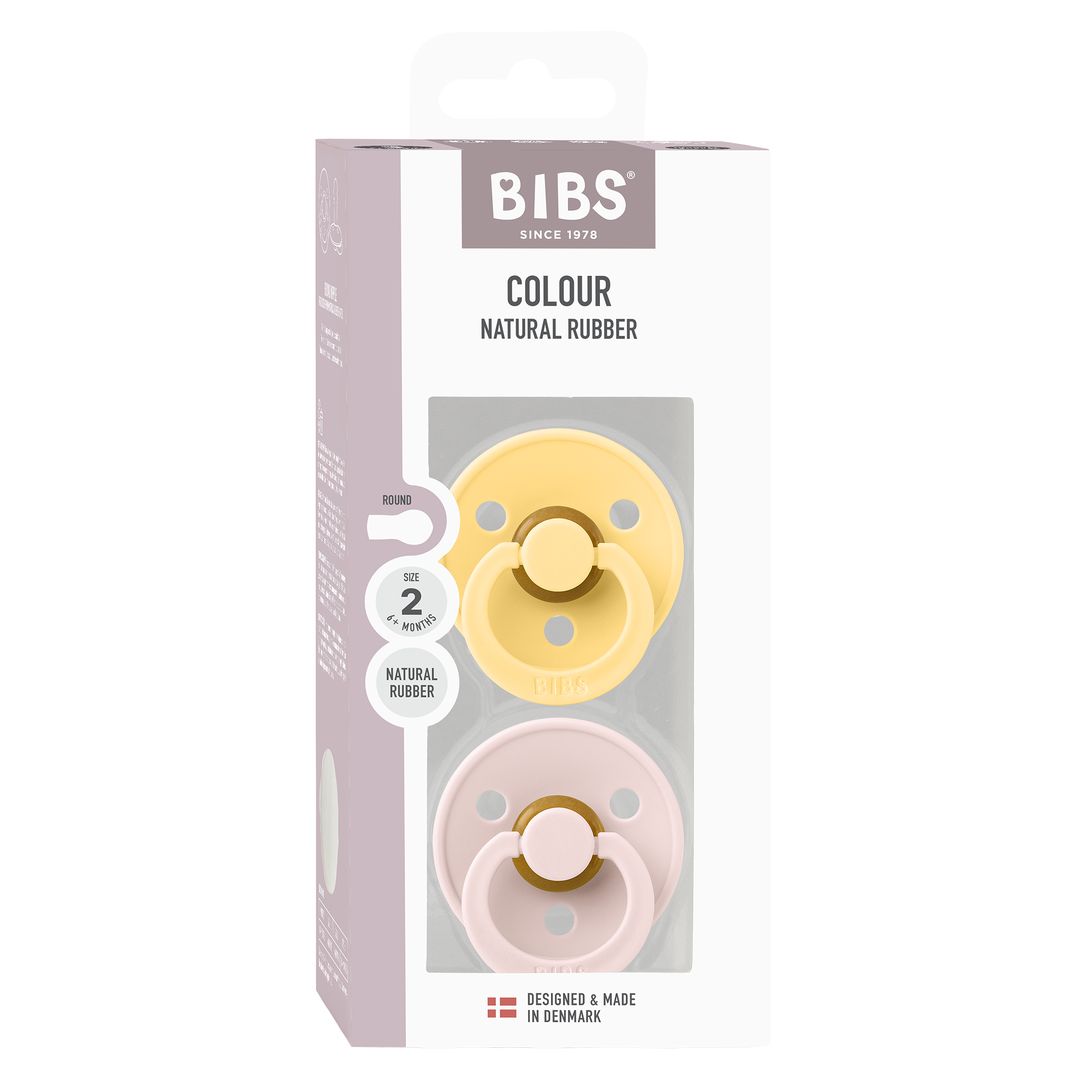 BIBS Colour - krémsárga/szirom (2 db)