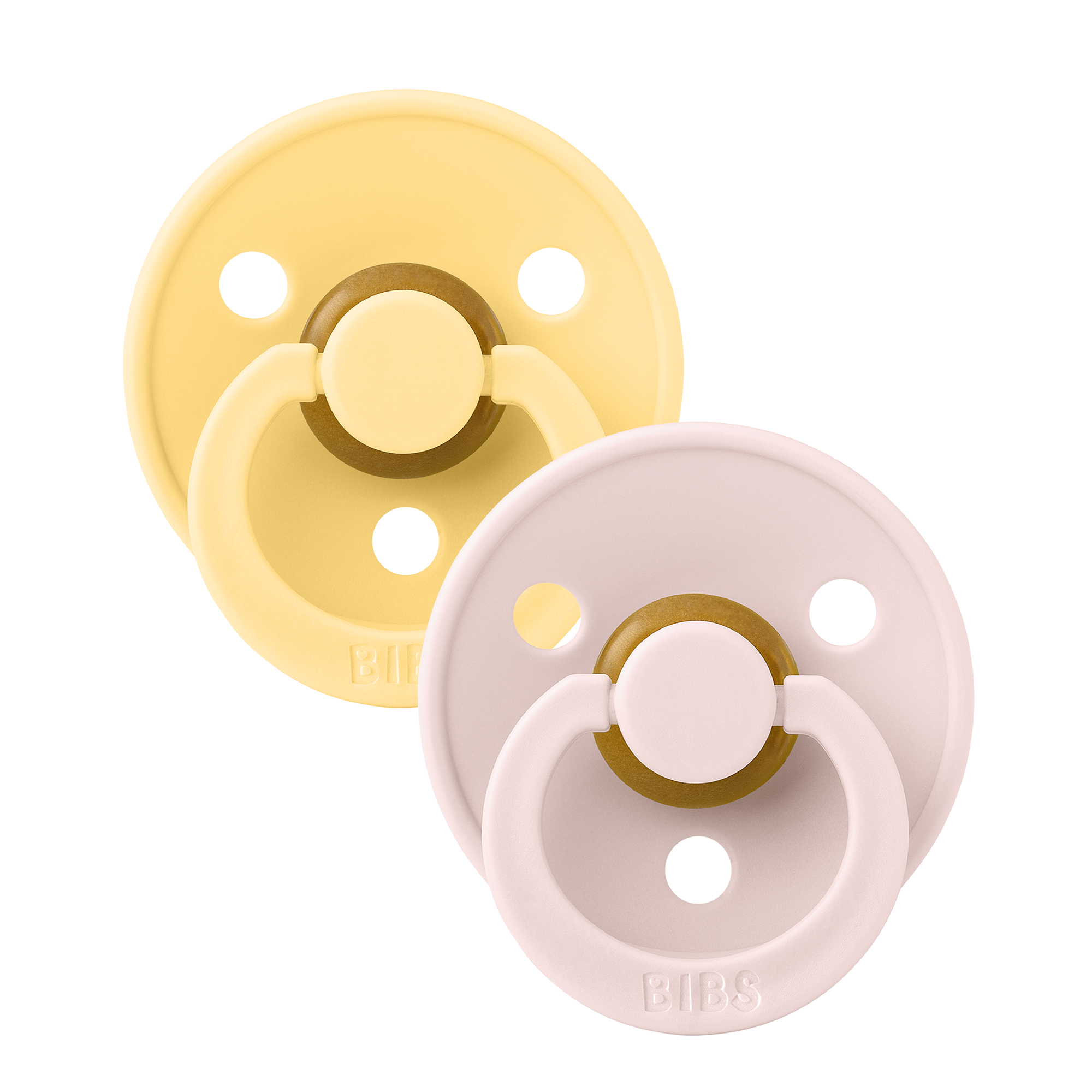 BIBS Colour - krémsárga/szirom (2 db)