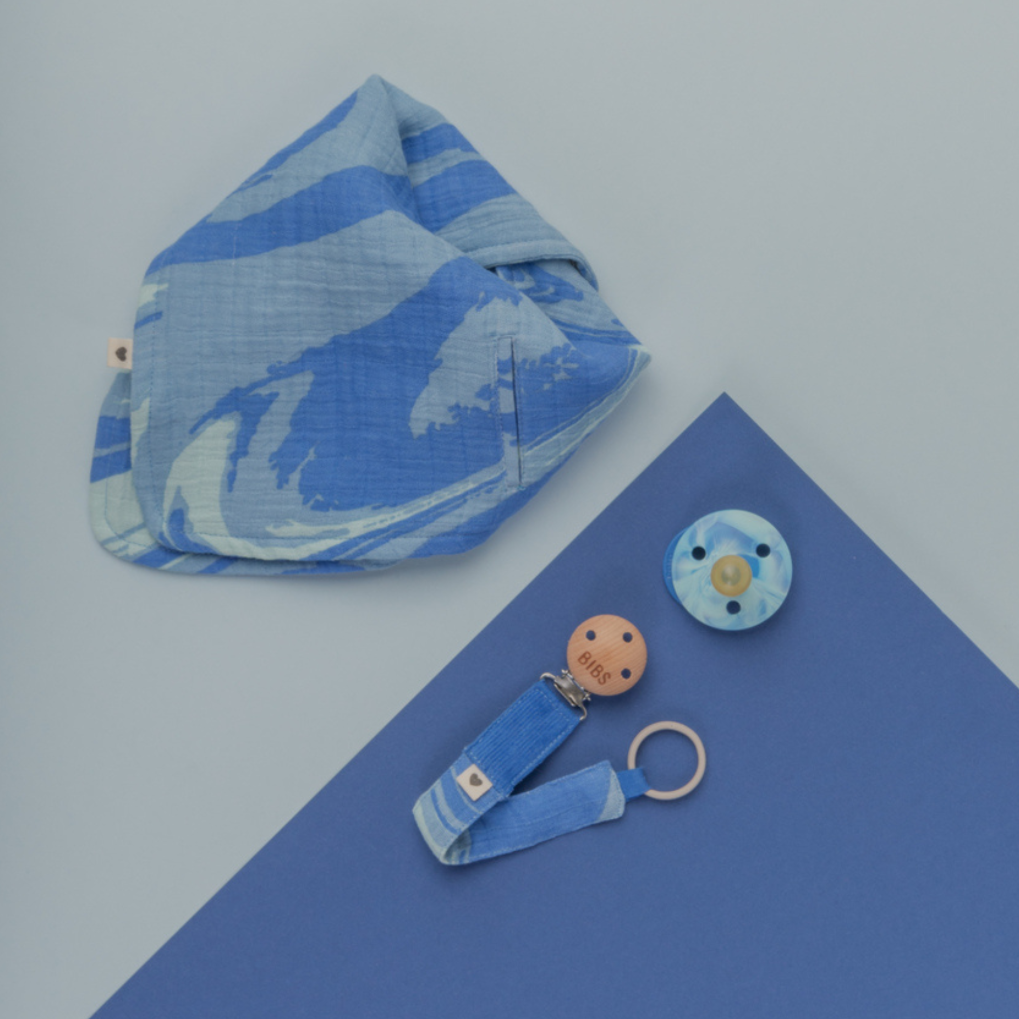 BIBS Tie Dye cumi szett - óceán