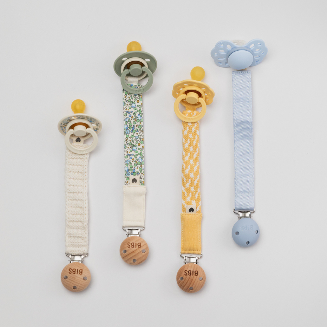 BIBS szalag cumilánc - púderrózsaszín