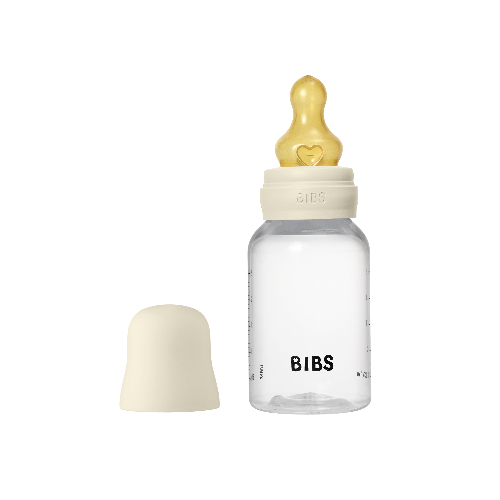 BIBS cumisüvegszett (Krémfehér) 150 ml natúr kacsuk cumifejjel