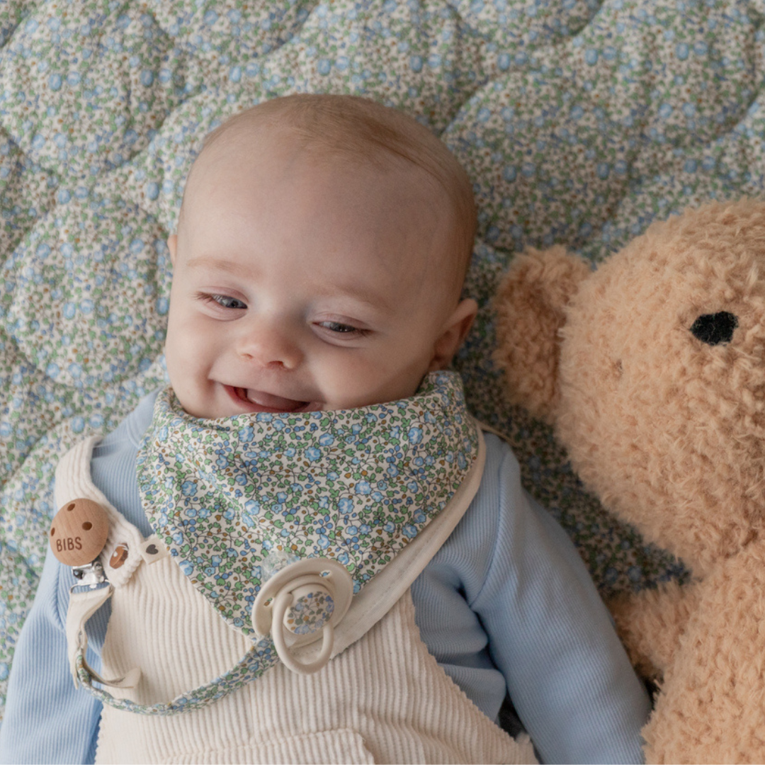 BIBS x LIBERTY babacsomag Eloise - nyálkendő & cumilánc