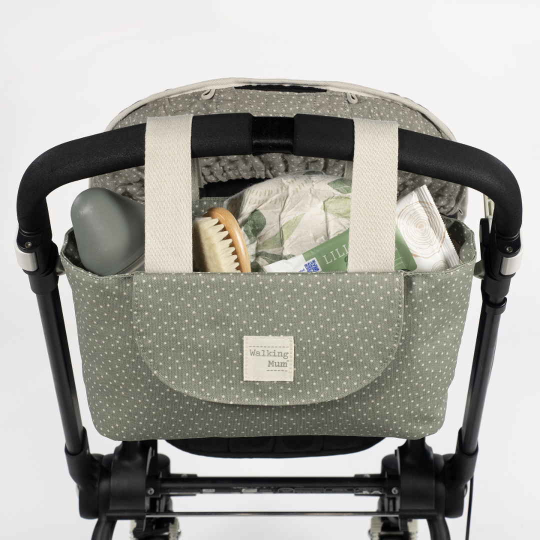 Babakocsi táska - Pöttyös (Olíva)