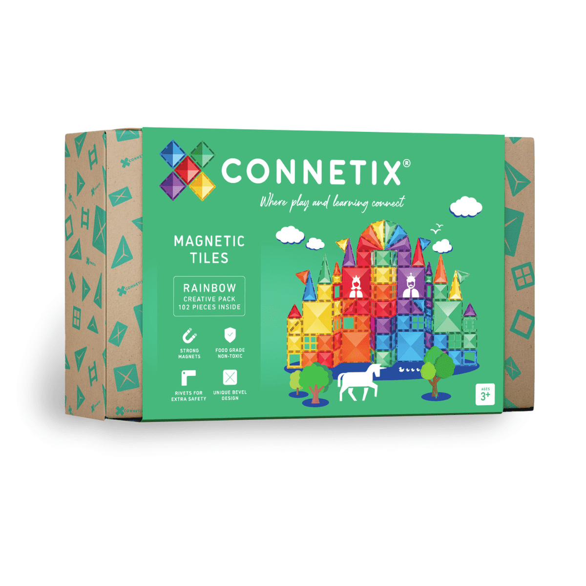 Connetix mágneses építőjáték (szivárvány) - Creative Pack (102 db)