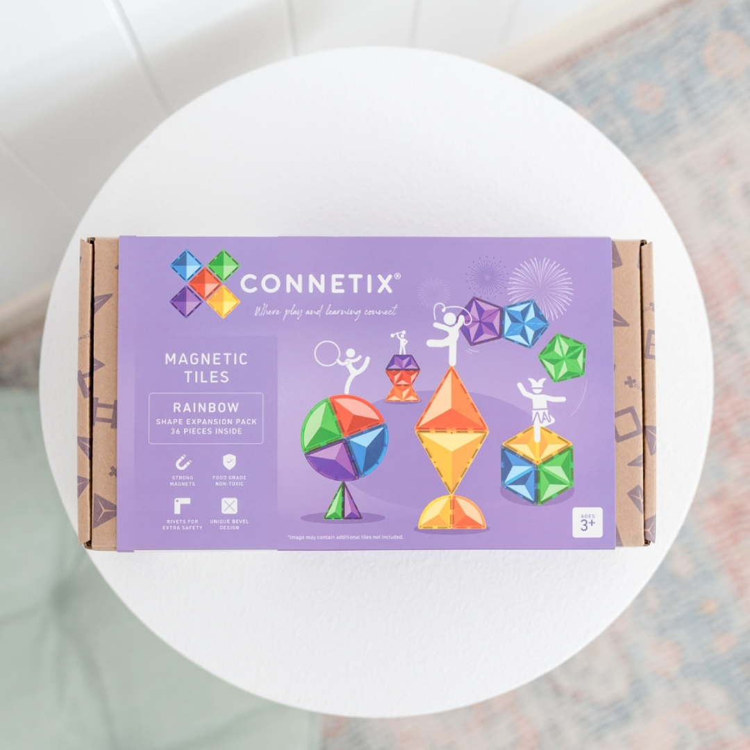 Connetix mágneses építőjáték (szivárvány) - Shape Expansion Pack (36 db)