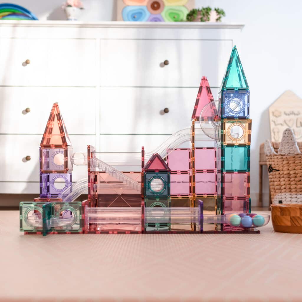 Connetix mágneses golyópálya (pasztell) - 106 db