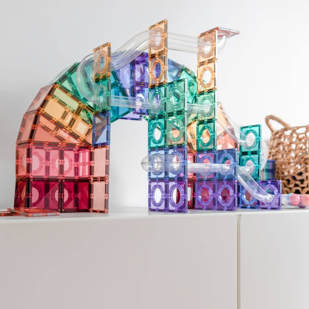 Connetix mágneses golyópálya (pasztell) - 106 db