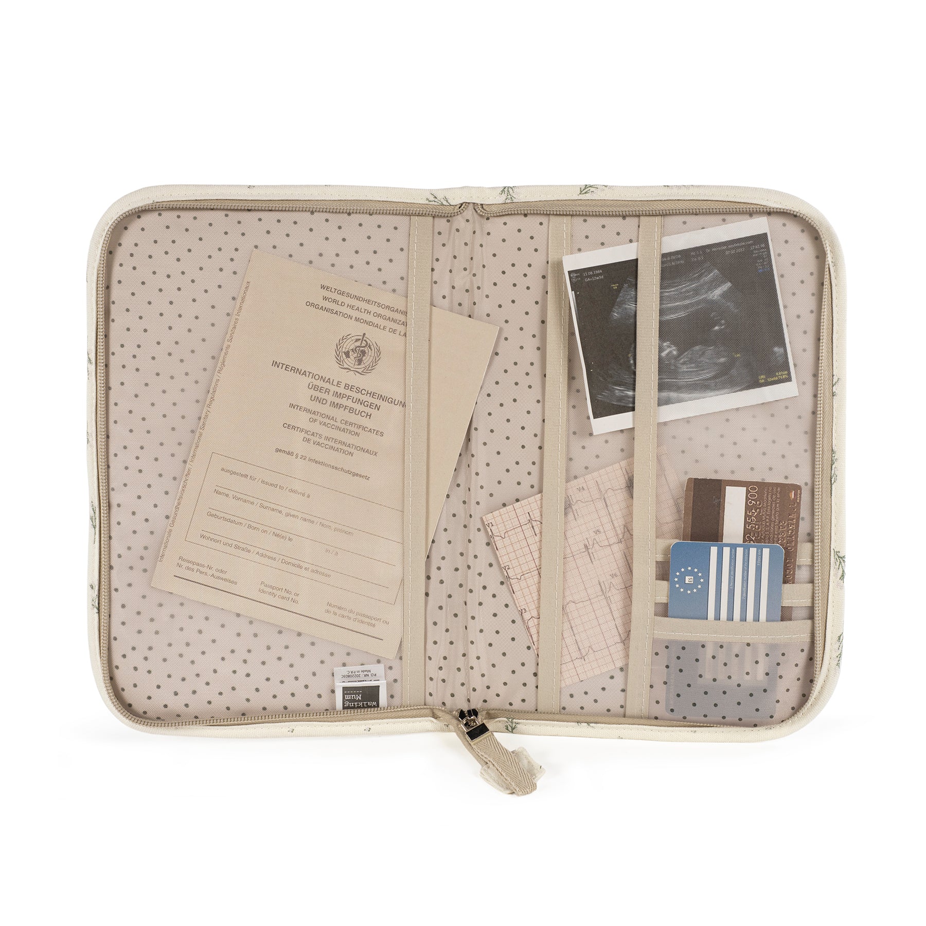 Egészségügyi kiskönyv borító - Mimóza (Zöld)