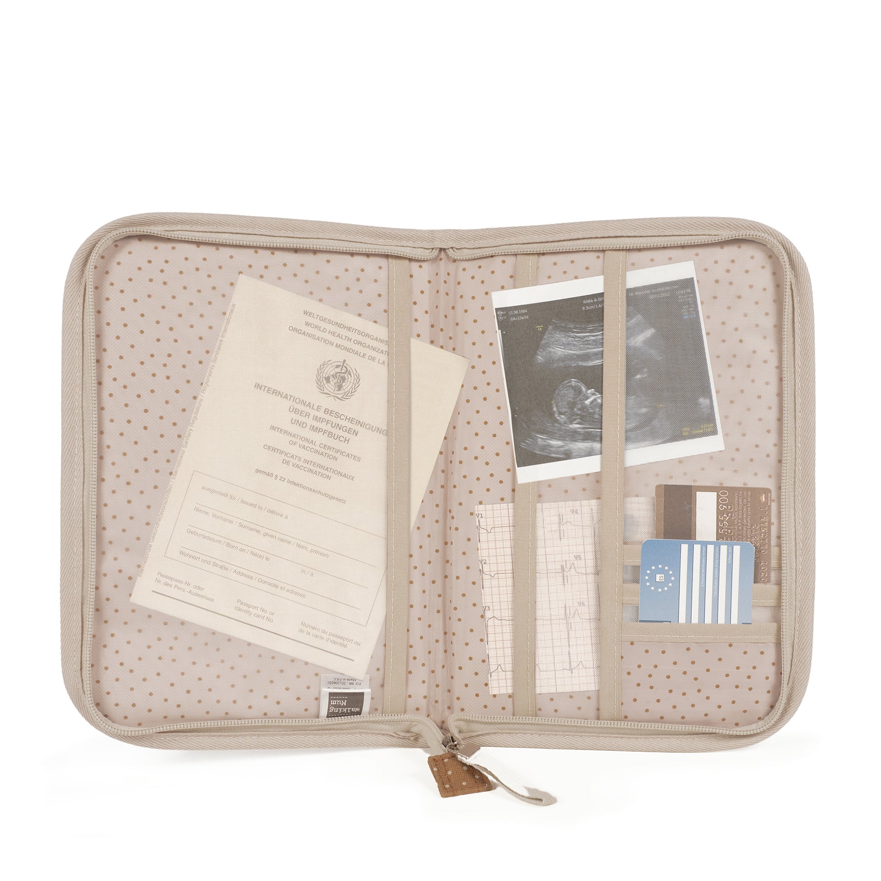 Egészségügyi kiskönyv borító - Pöttyös (Fahéj)