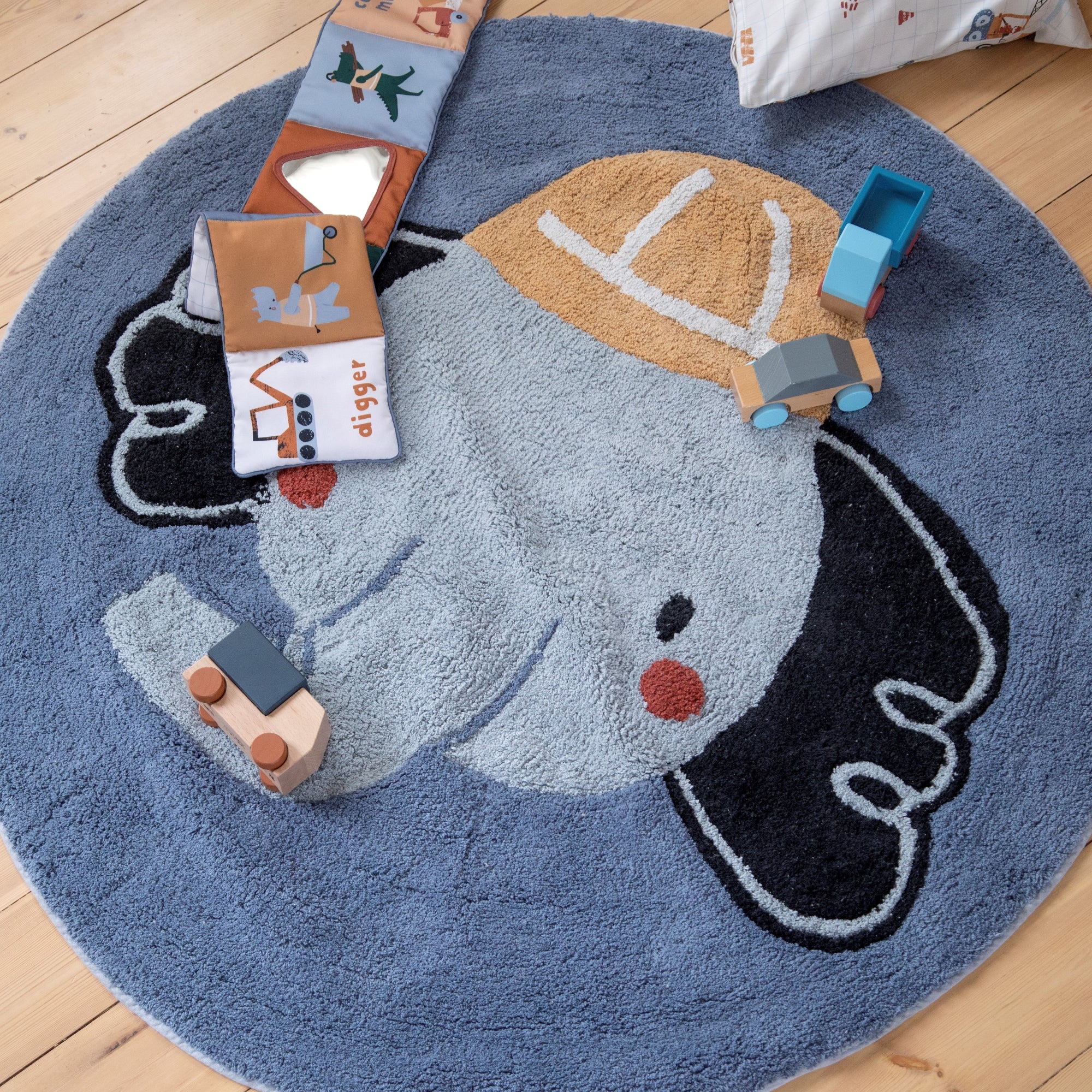 Sebra - Puha babaszoba dekoráció szőnyeg elefánt mintával - pippadu