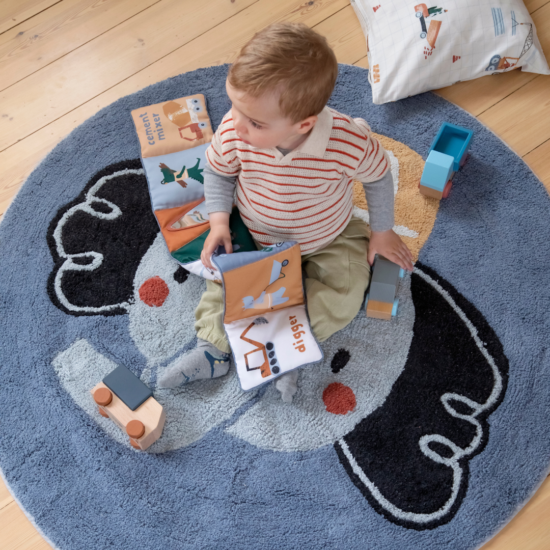 Gyerekszoba szőnyeg elefánt mintával puha pamut anyagból - pippadu - Sebra