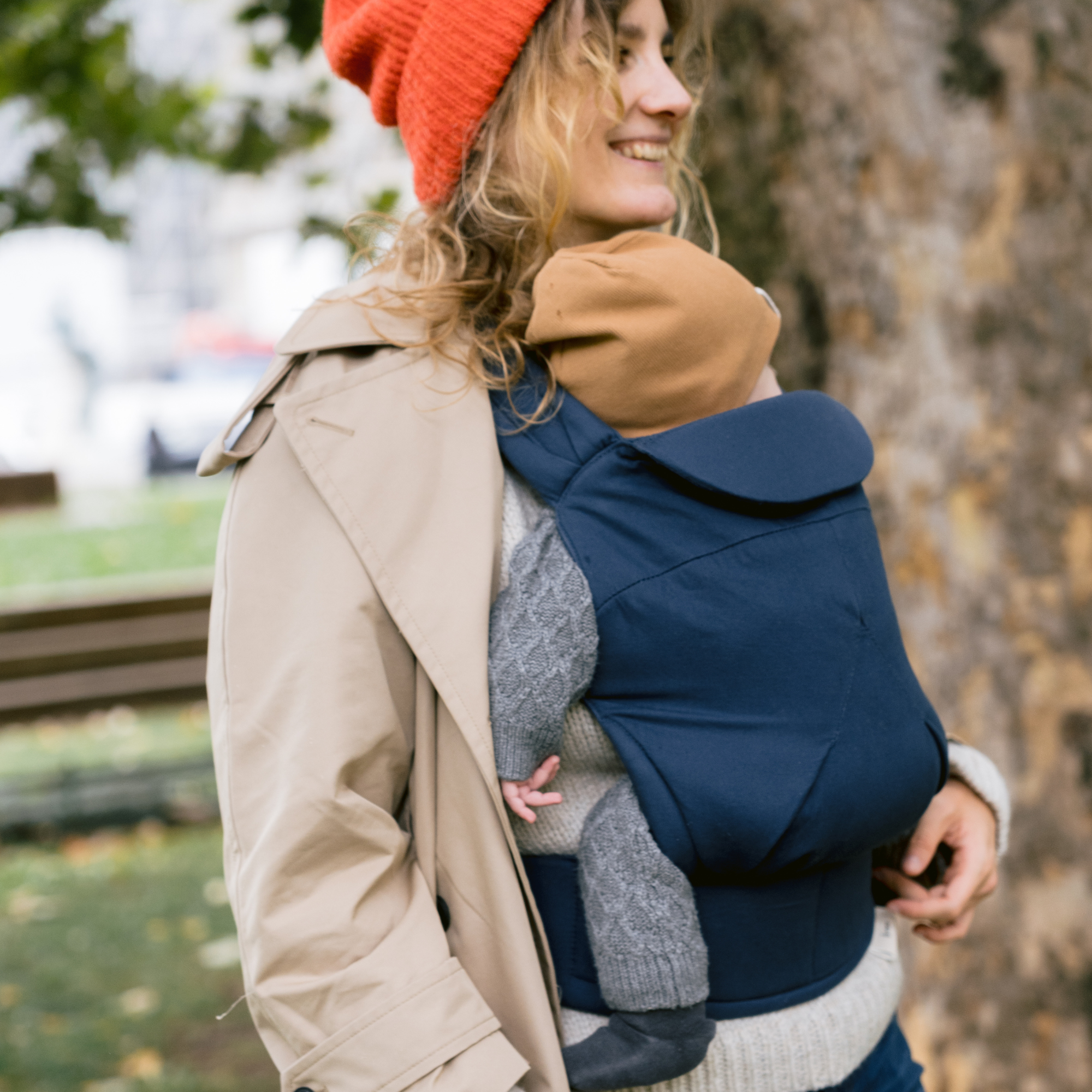 Elysé Csatos hordozó (Tengerész kék)