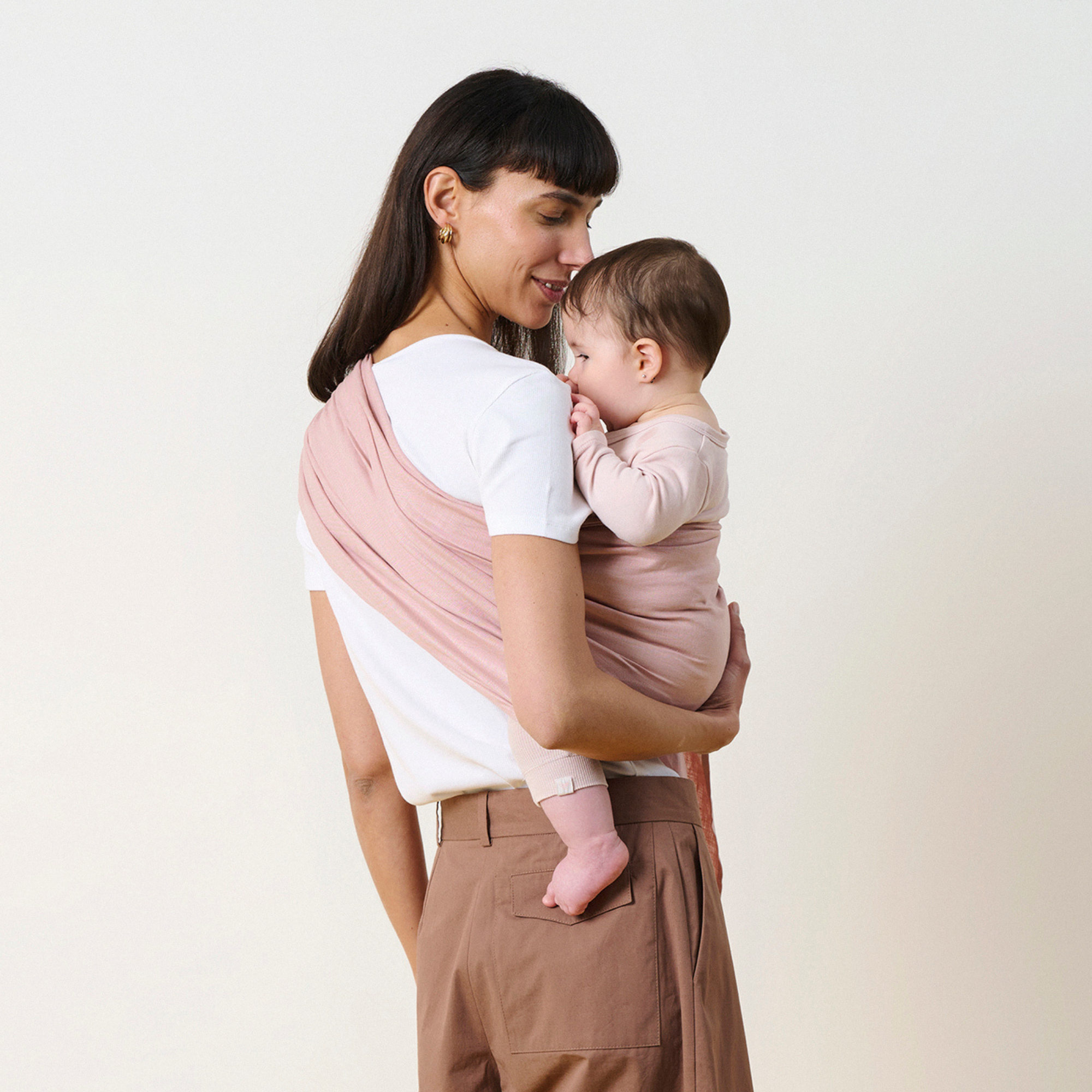 Elysé Karikás kendő (Púder rózsaszín)