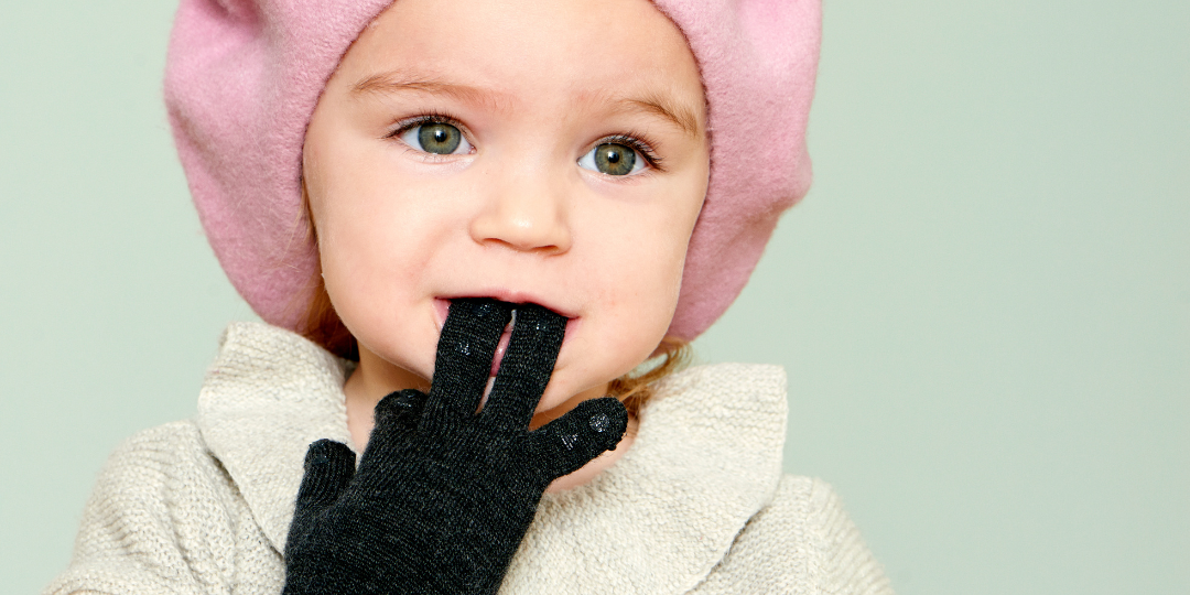 GoBabyGo ötujjas csúszásgátlós kesztyű - sötétkék