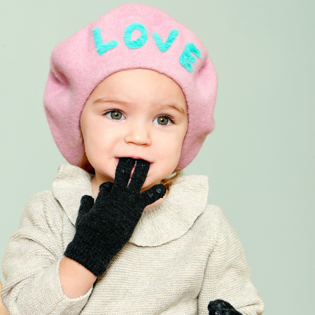 GoBabyGo ötujjas csúszásgátlós kesztyű - sötétkék