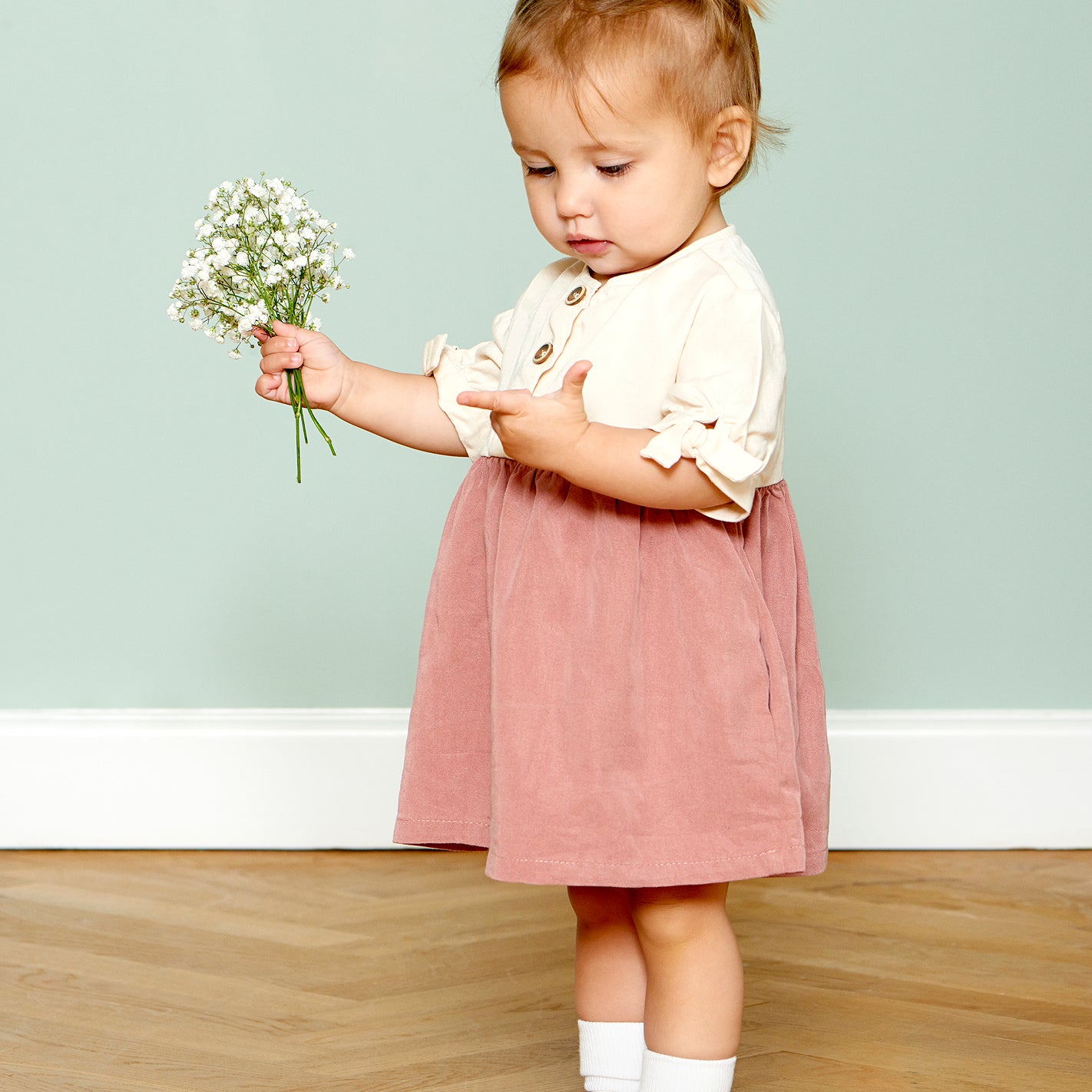 GoBabyGo tapadós baba és gyerek bambusz zokni - krémfehér