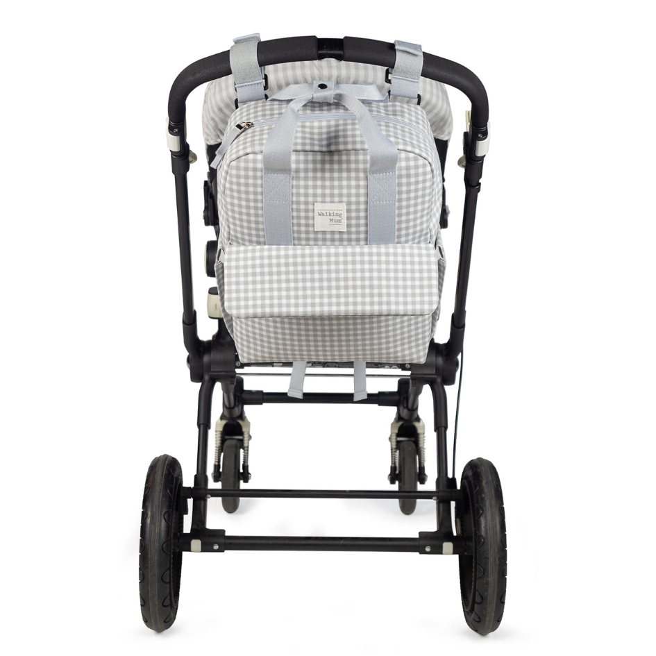 Pelenkázó hátizsák - I love Vichy (Szürke)