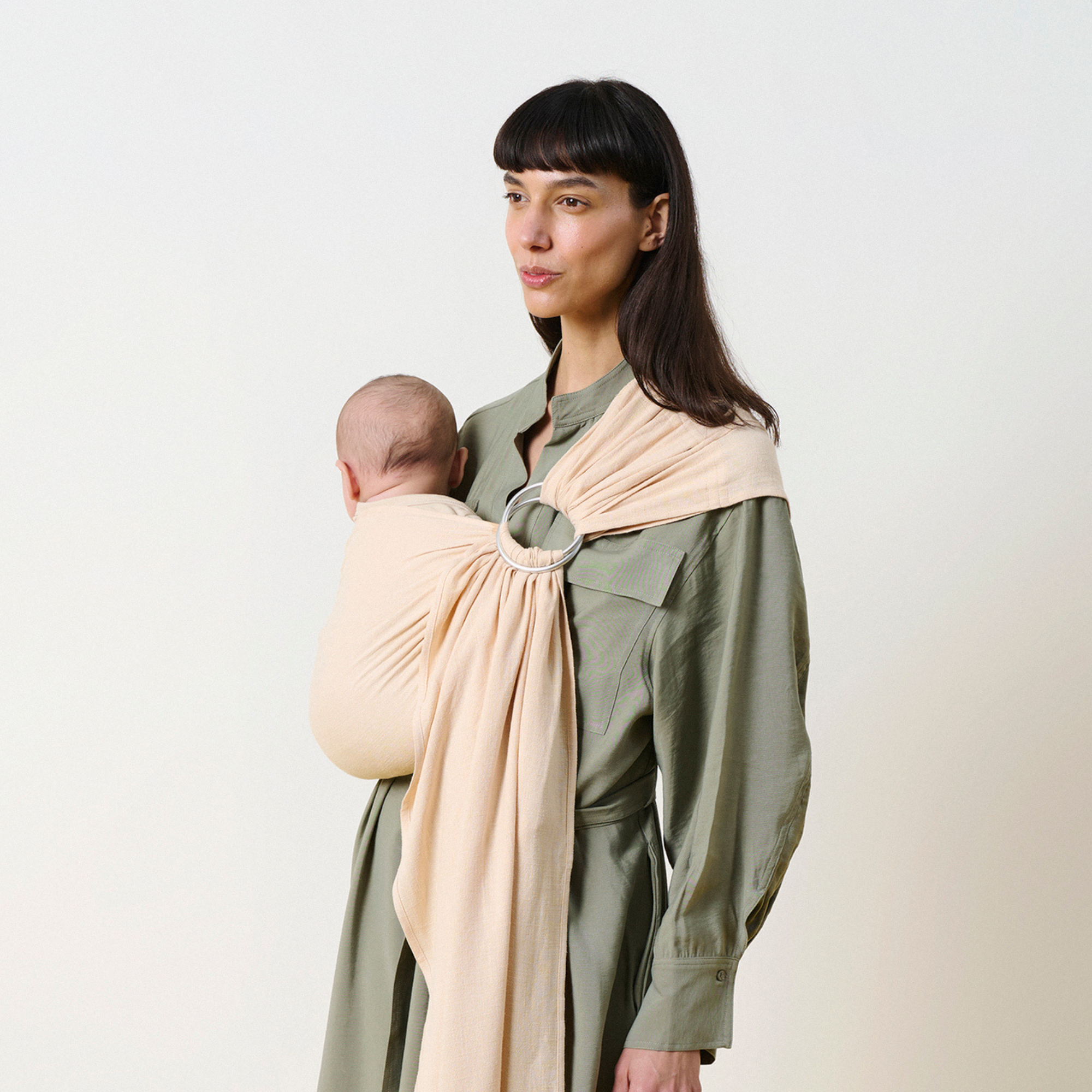 Elysé prémium karikás kendő natúr színben