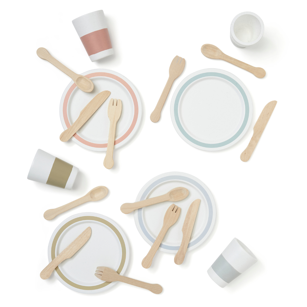 Fa játék étkészlet szett