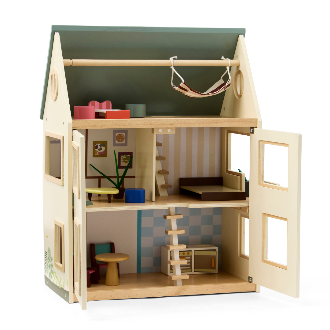 Kid's Concept emeletes babaház bútorokkal