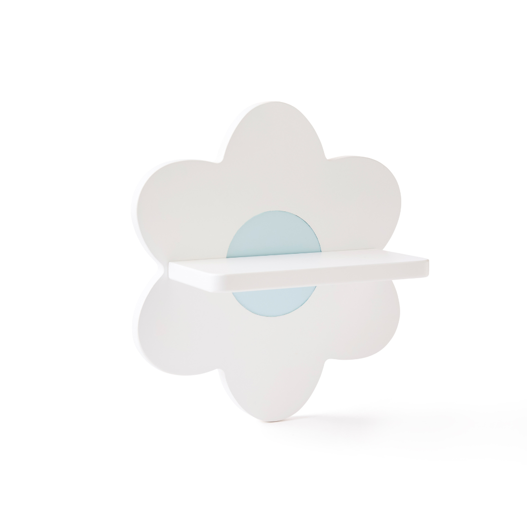 Kid's Concept virágos falipolc (fehér)