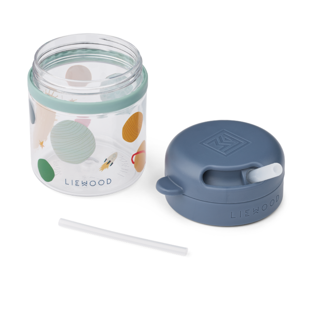 Liewood Pavia tritán szívószálas pohár - univerzum