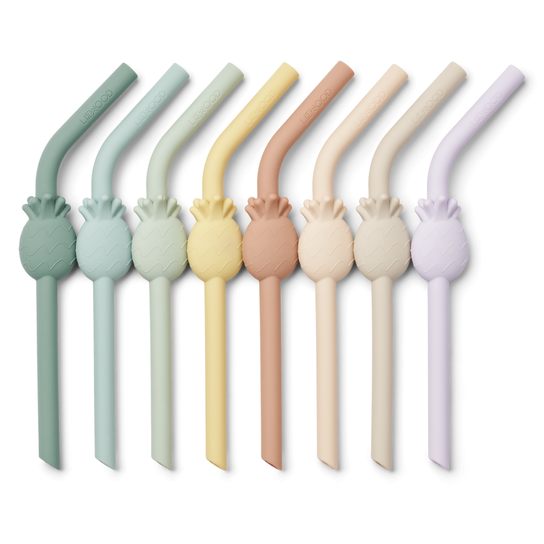 Liewood szilikon szívószál szett - ananász