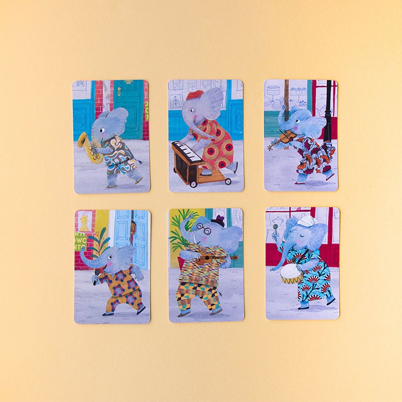 Londji kártyajáték - Állati zenekar elefántok