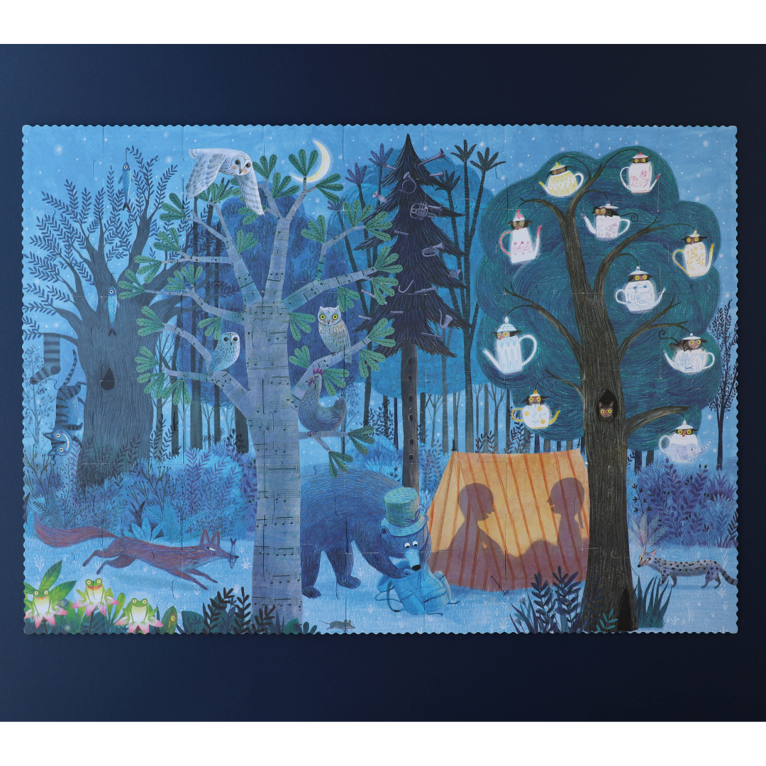 Éjjel nappal varázslatos erdő kirakó 5 éves kortól - Pippadu gyerekeknek