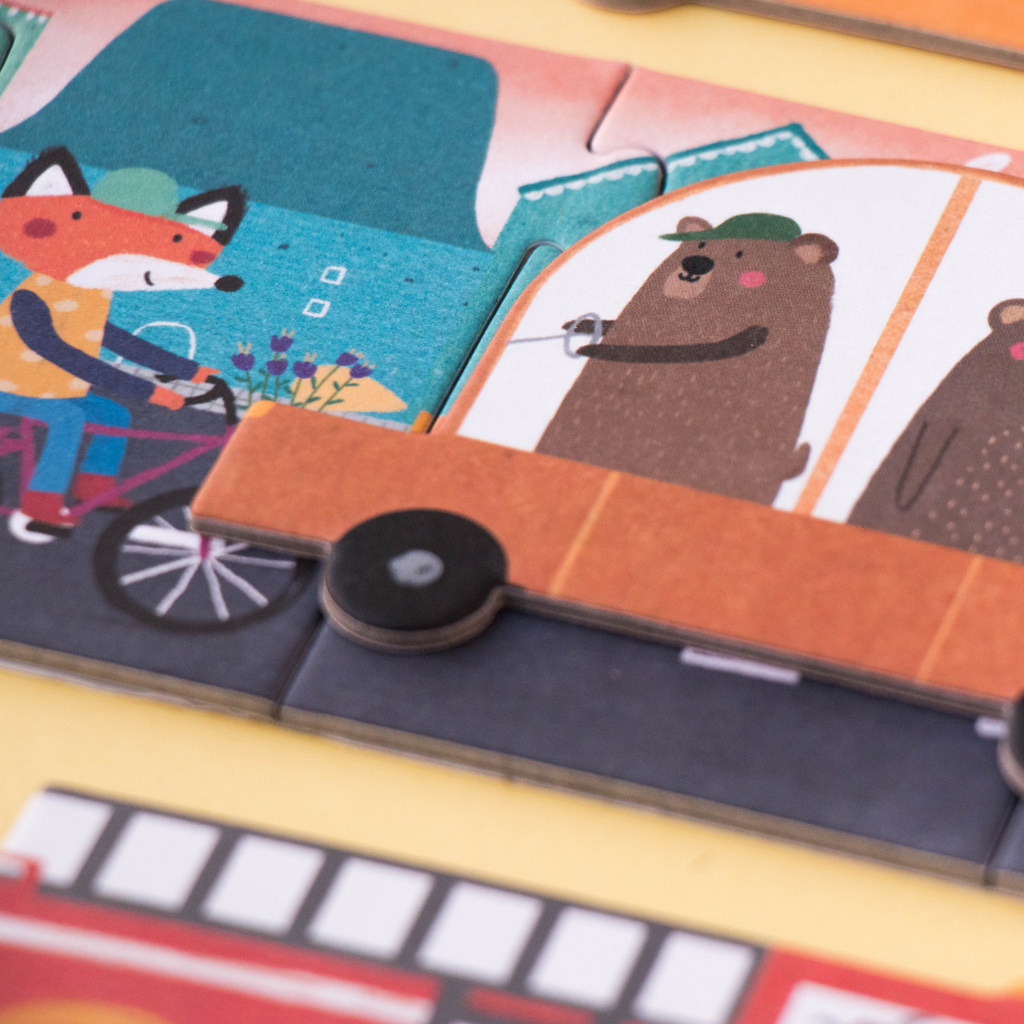 londji- autós puzzle- 3 éves kortól- gyerekjáték- Pippadu