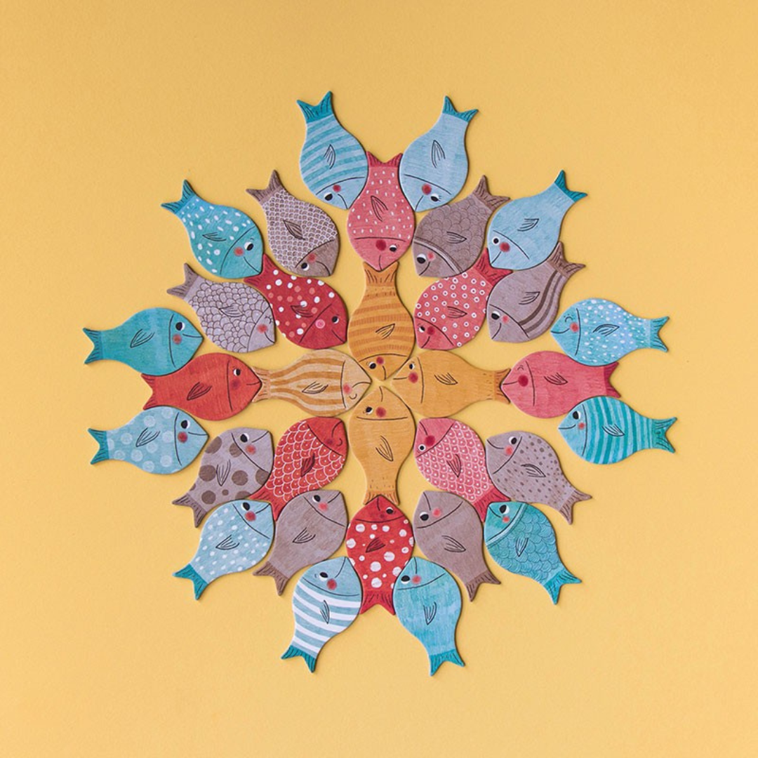 A bálna meg a halacskák puzzle