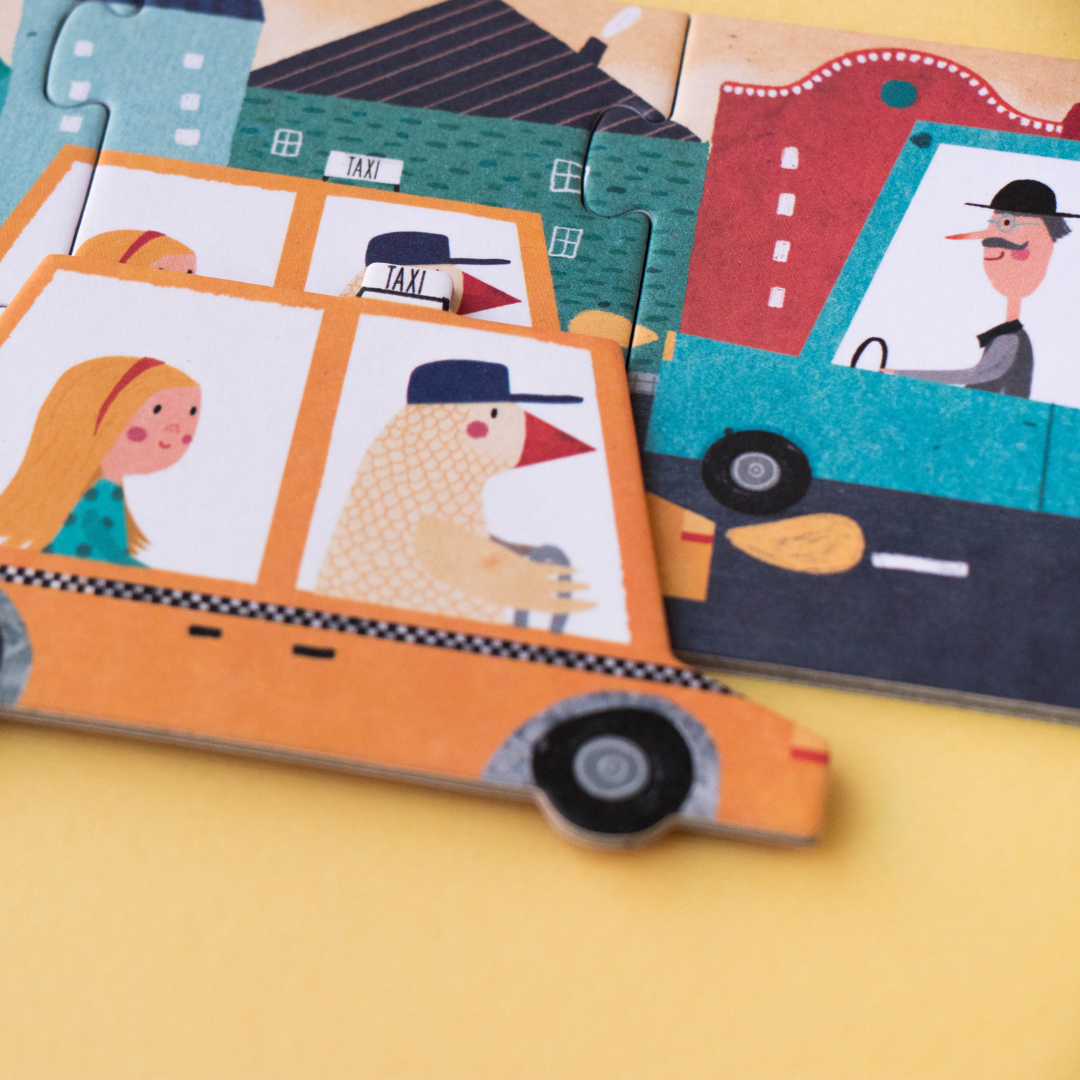 londji puzzle autók keresd meg a járműveket Pippadu