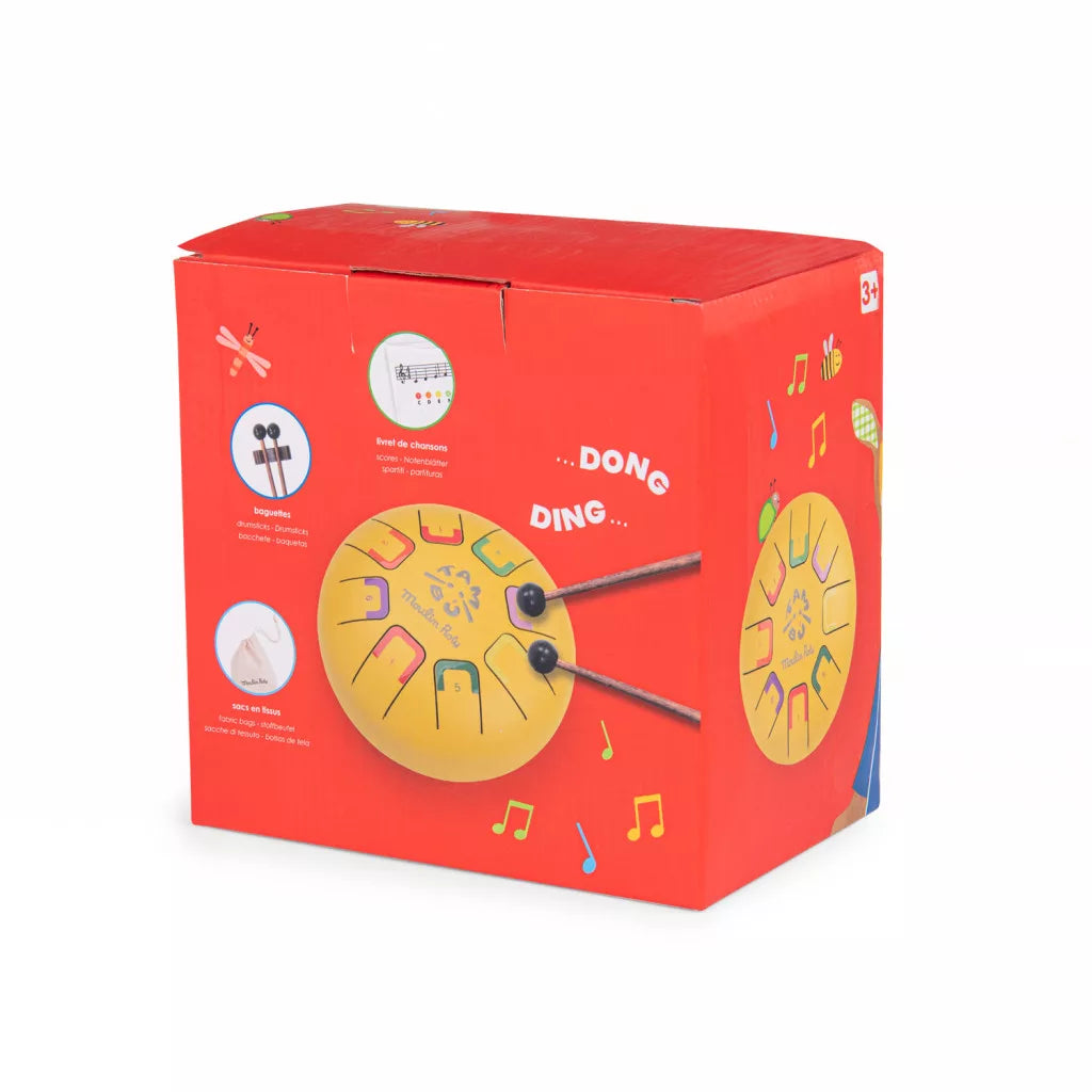 Moulin Roty kicsi handpan játékhangszer - Vidámság