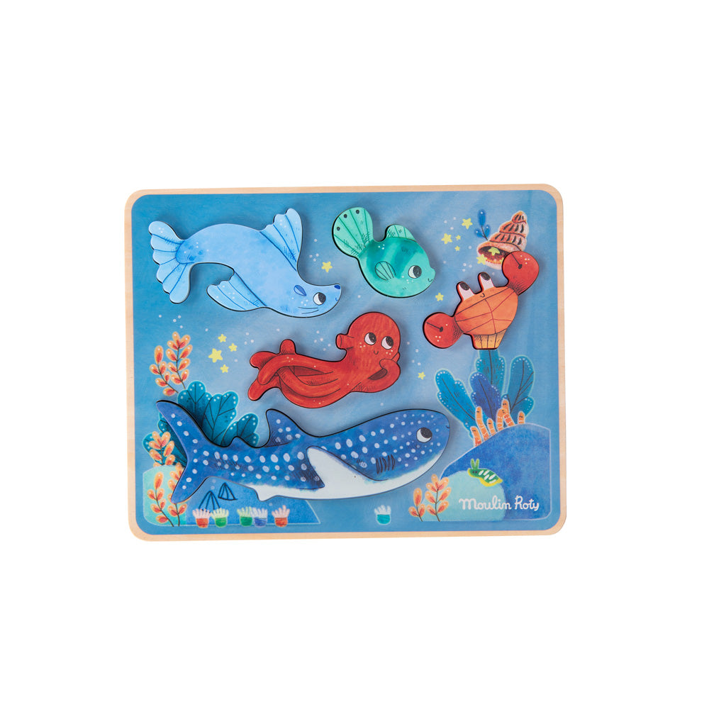 Moulin Roty formabedobó és egyensúlyozó játék - Pál polip kalandjai